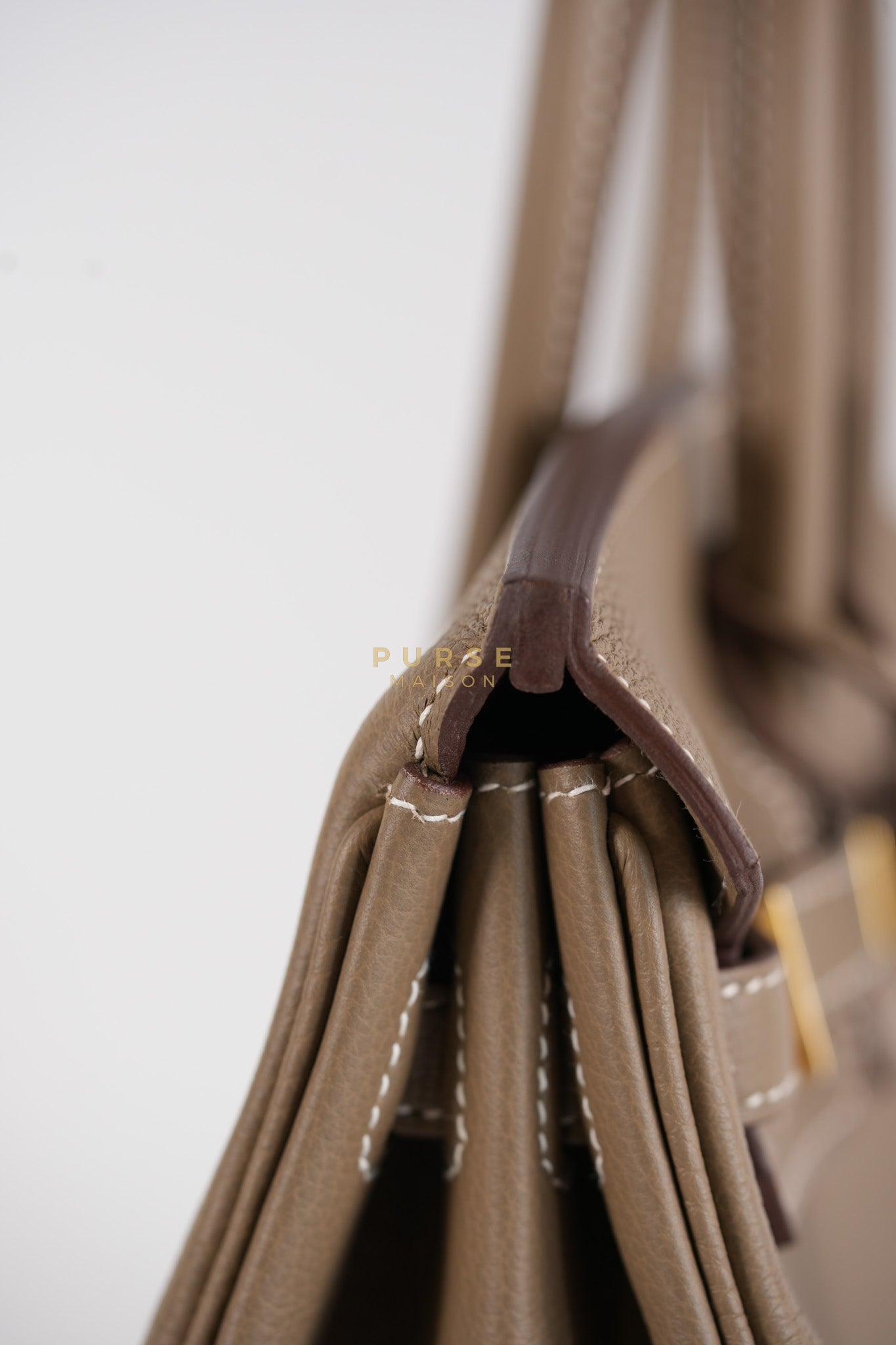 Birkin 25 Etoupe in Togo Leather and Gold Hardware Stamp W (2024) | Purse Maison Luxury Bags Shop