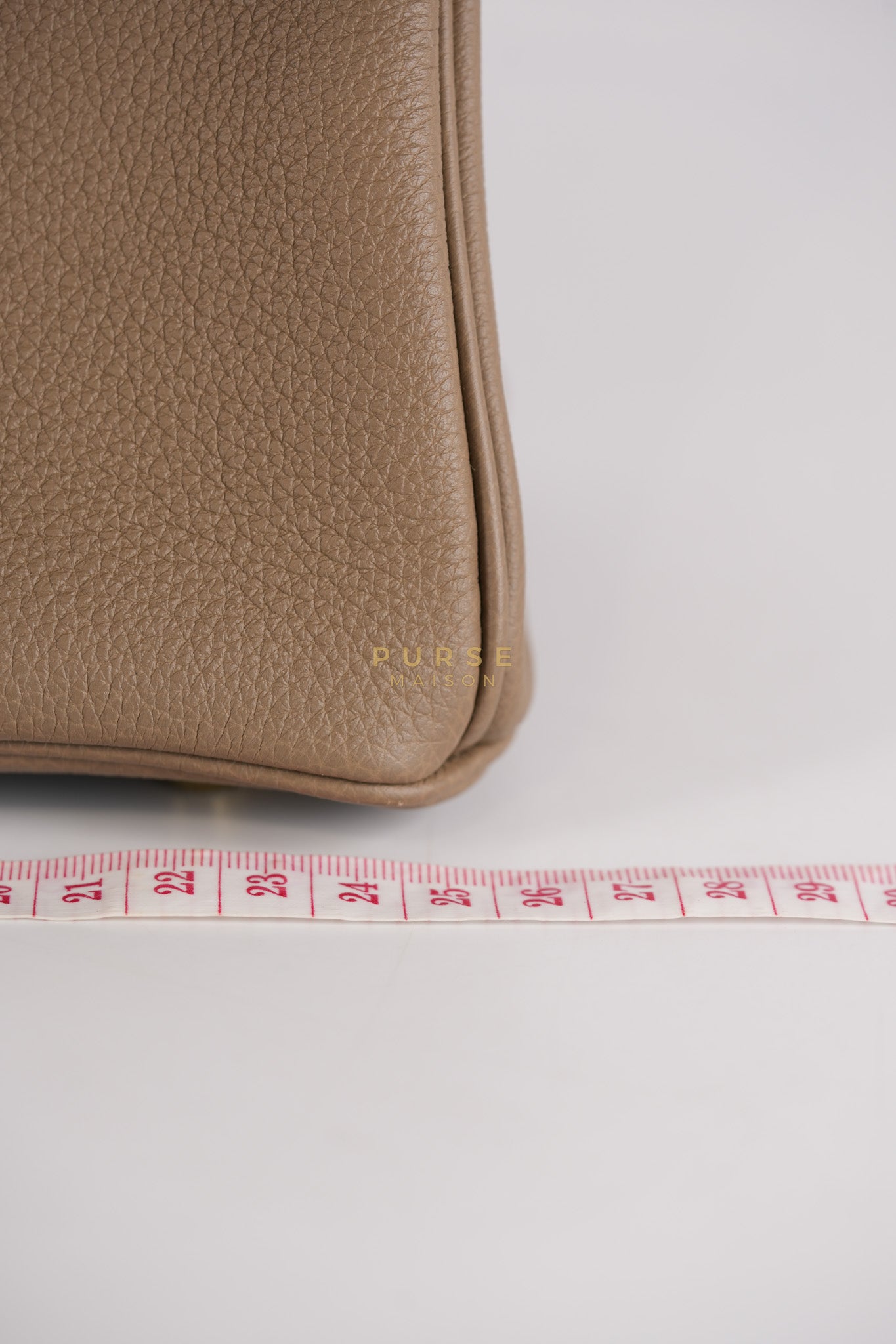 Birkin 25 Etoupe in Togo Leather and Gold Hardware Stamp W (2024) | Purse Maison Luxury Bags Shop