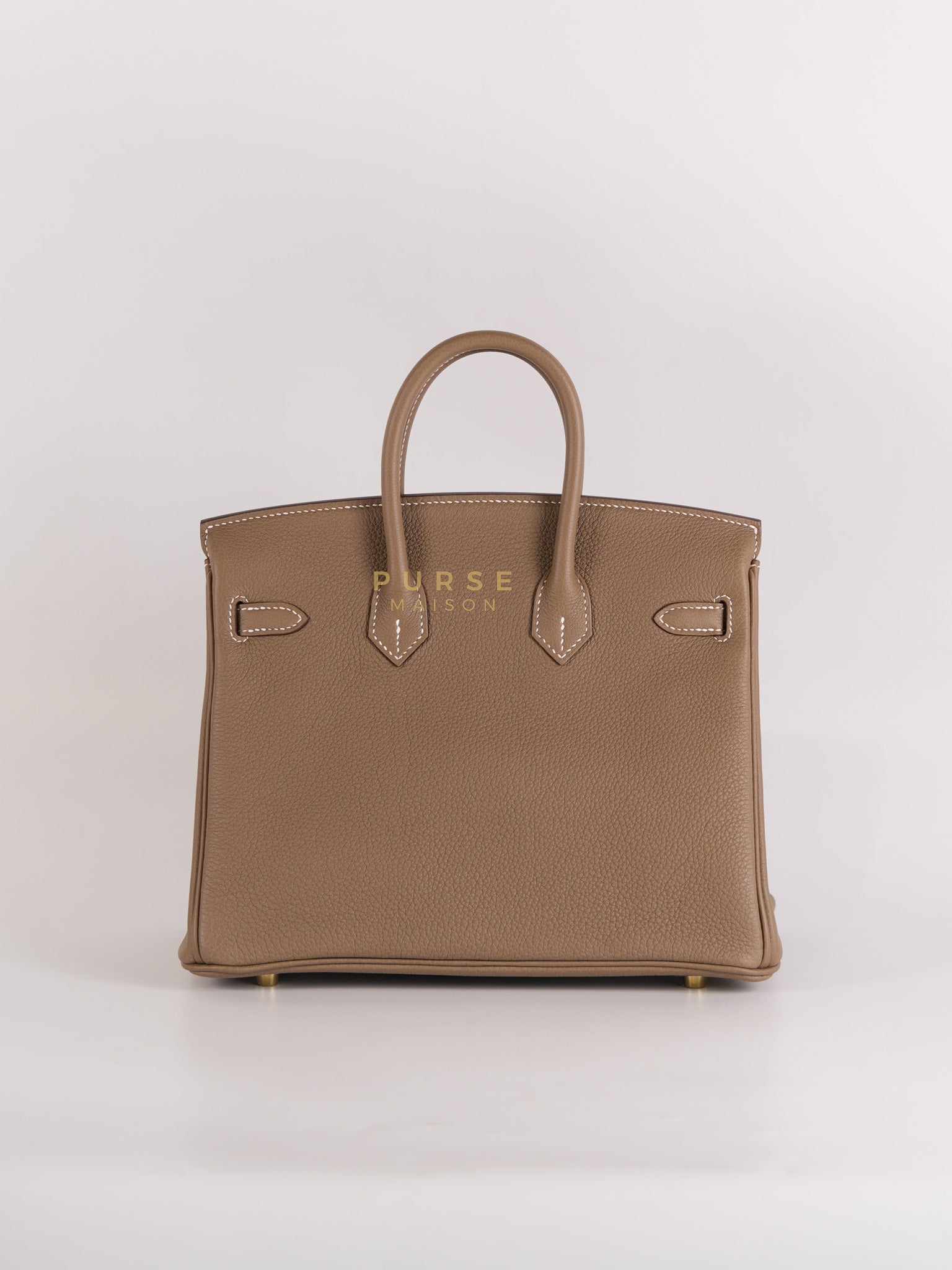 Birkin 25 Etoupe in Togo Leather and Gold Hardware Stamp W (2024) | Purse Maison Luxury Bags Shop