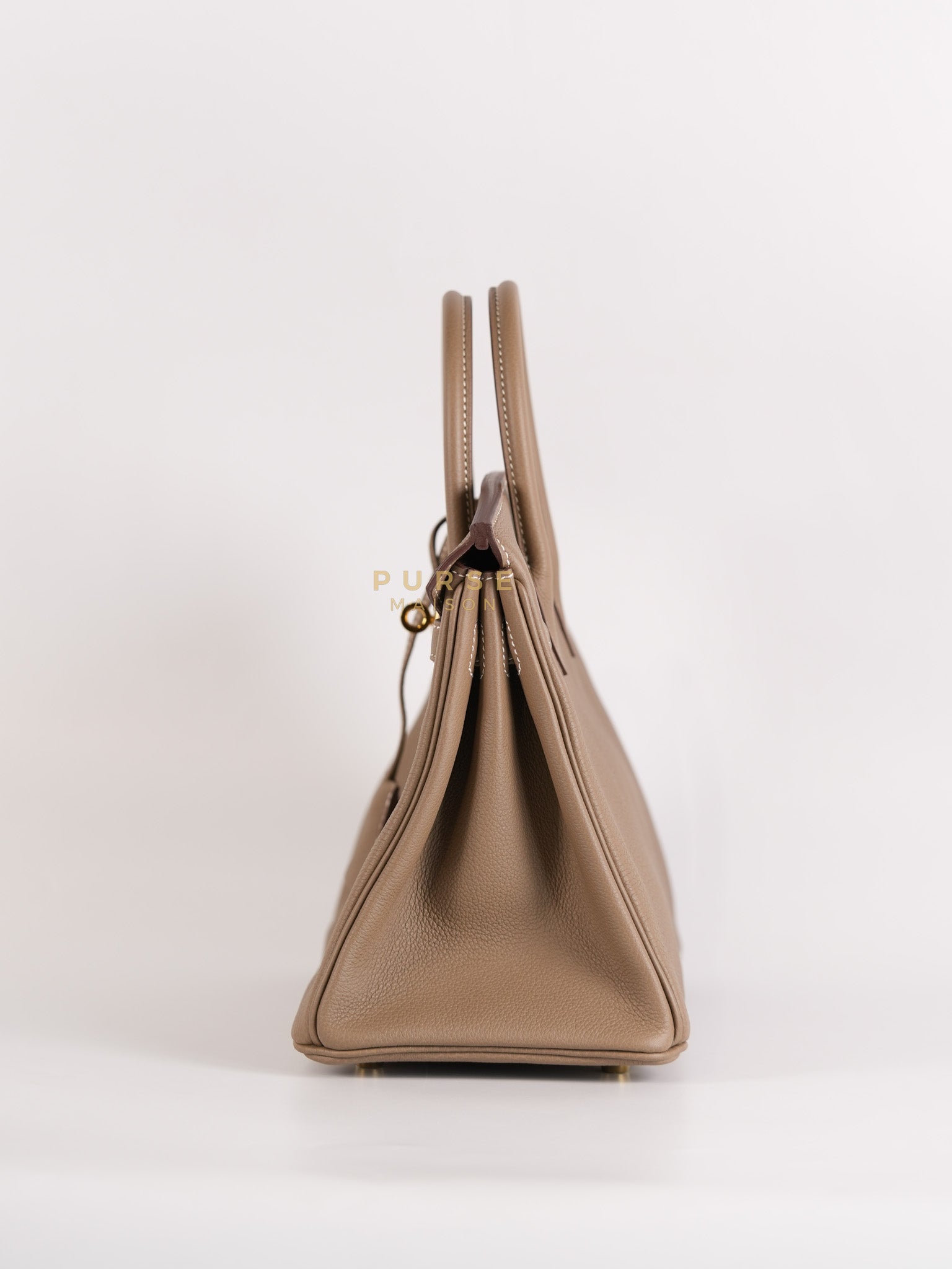 Birkin 25 Etoupe in Togo Leather and Gold Hardware Stamp W (2024) | Purse Maison Luxury Bags Shop