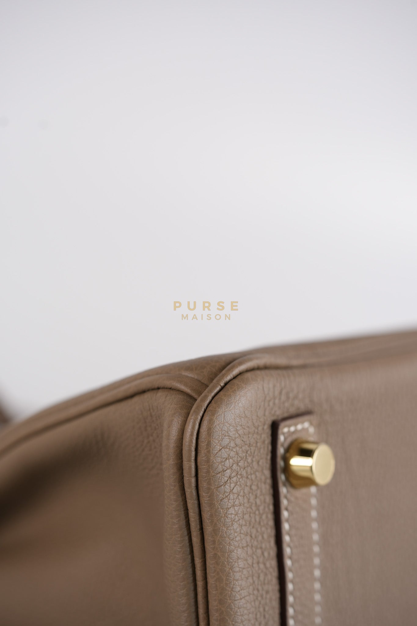 Birkin 25 Etoupe in Togo Leather and Gold Hardware Stamp W (2024) | Purse Maison Luxury Bags Shop