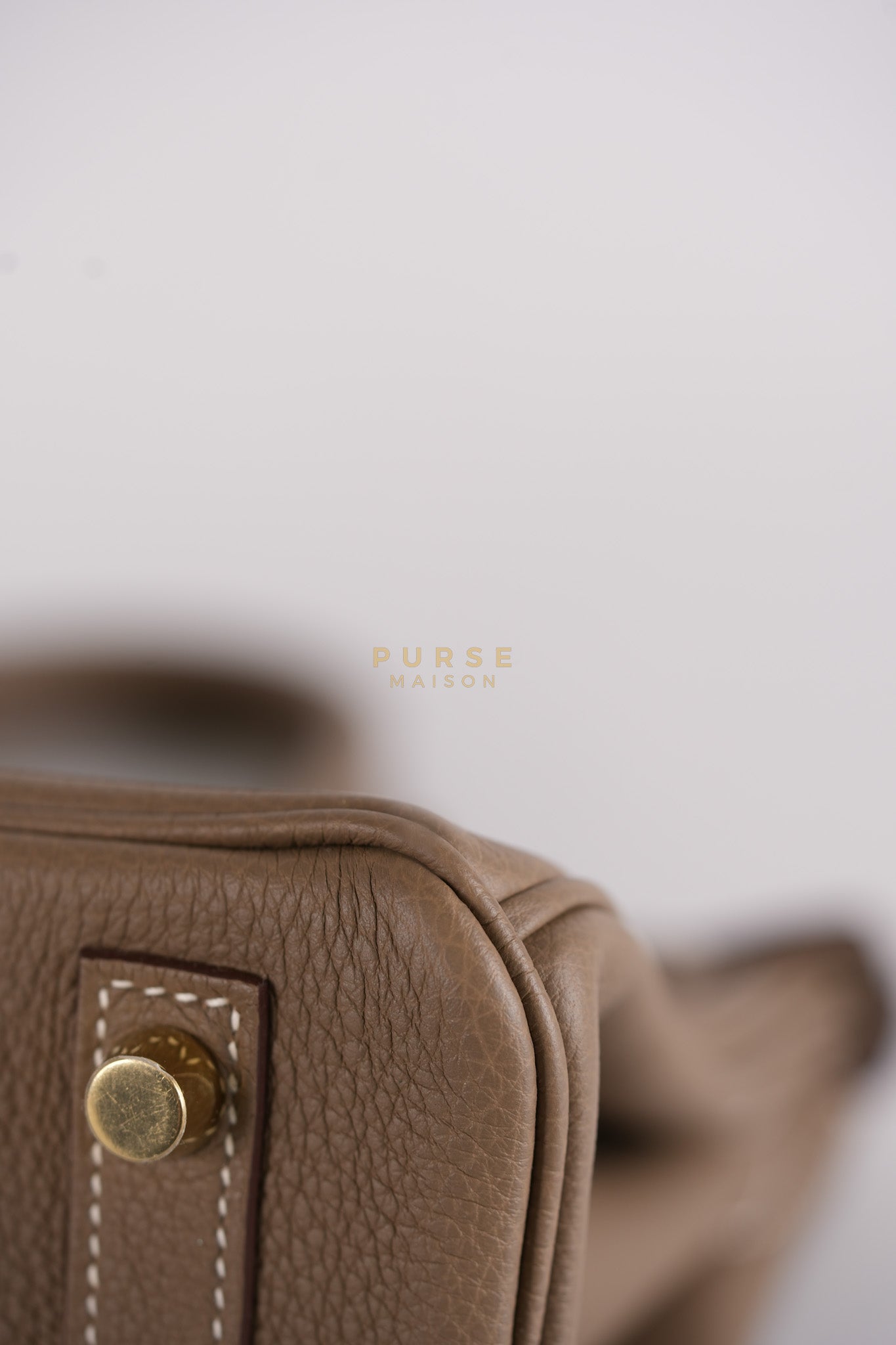 Birkin 25 Etoupe in Togo Leather and Gold Hardware Stamp W (2024) | Purse Maison Luxury Bags Shop