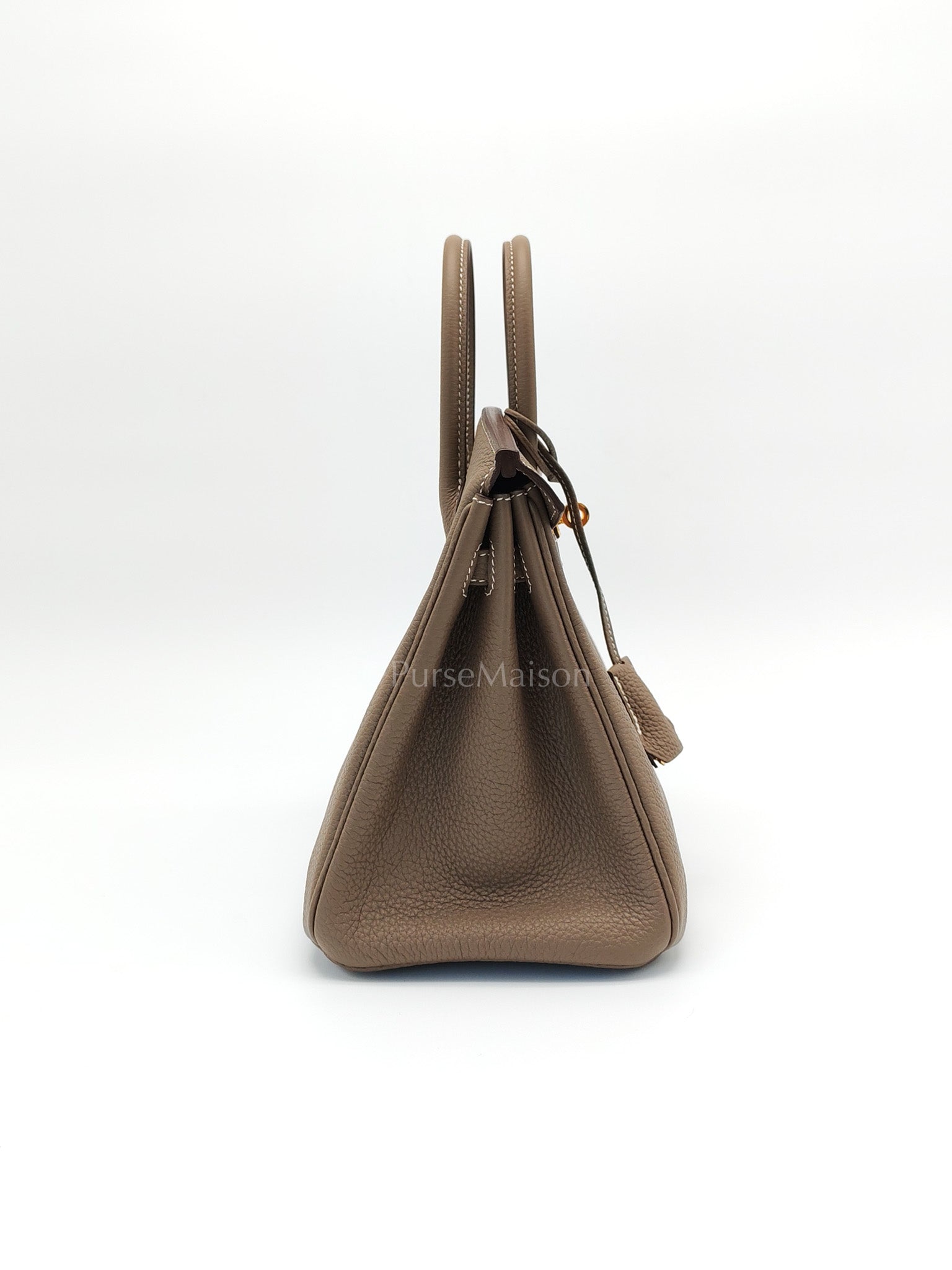 Birkin 25 Etoupe Retourne in Togo Leather and Gold Hardware Stamp D (2019) | Purse Maison Luxury Bags Shop