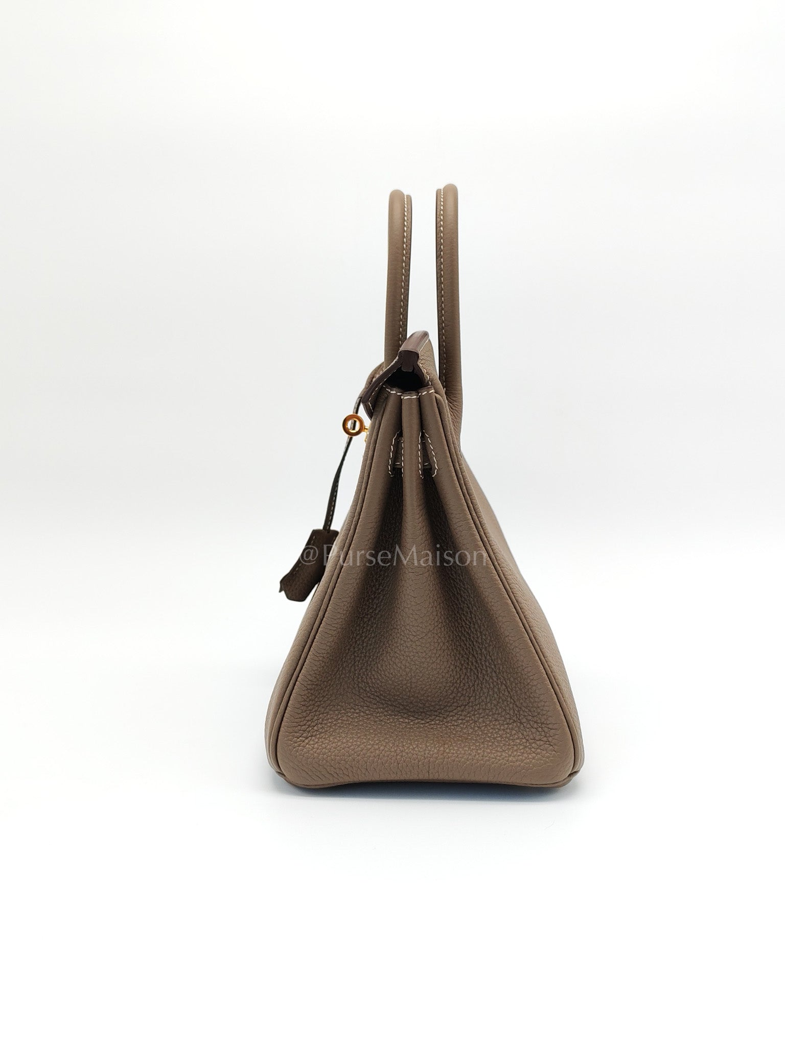 Birkin 25 Etoupe Retourne in Togo Leather and Gold Hardware Stamp D (2019) | Purse Maison Luxury Bags Shop