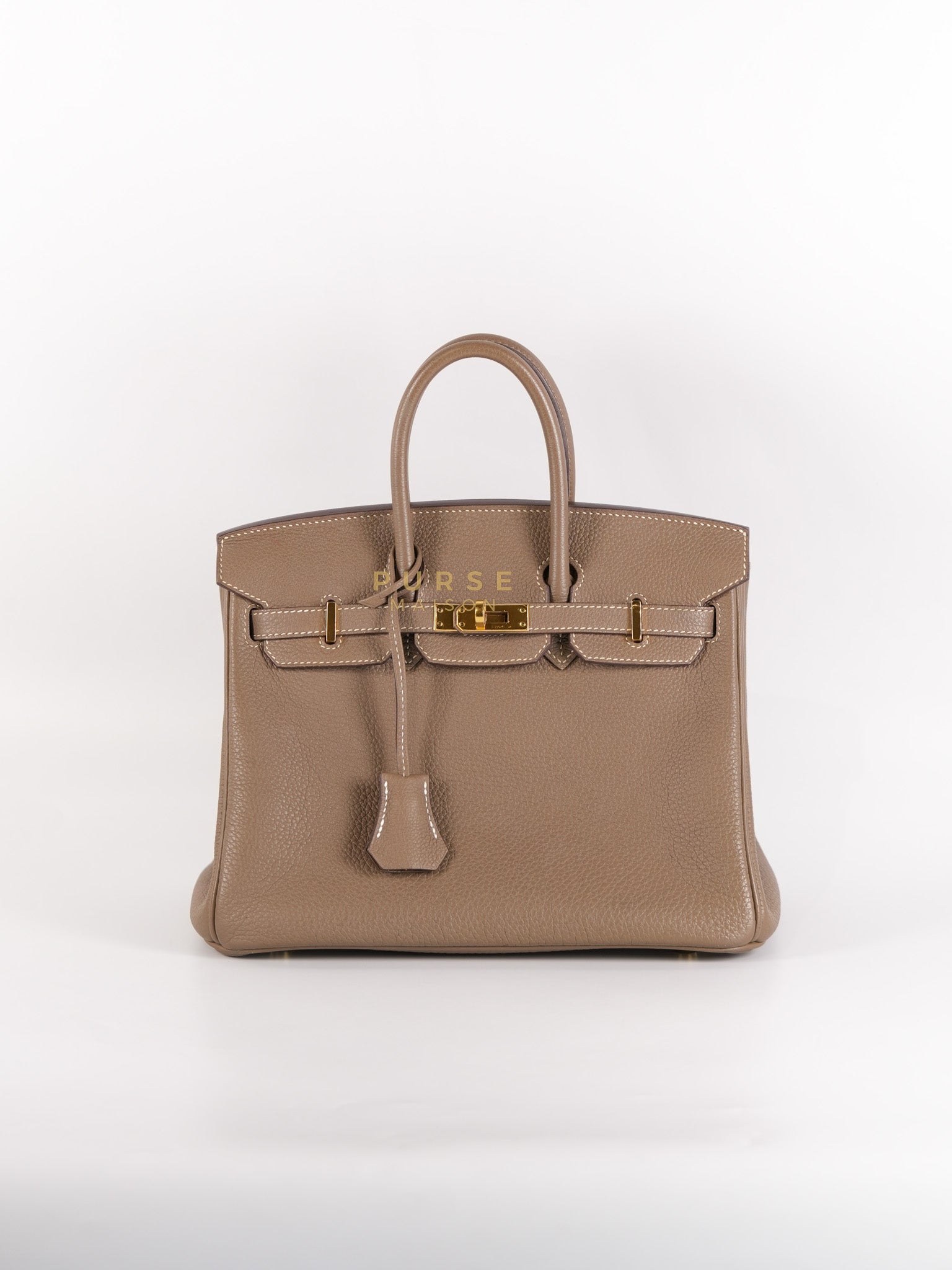 Birkin 25 Etoupe Togo Leather and Gold Hardware Stamp C (2018) | Purse Maison Luxury Bags Shop