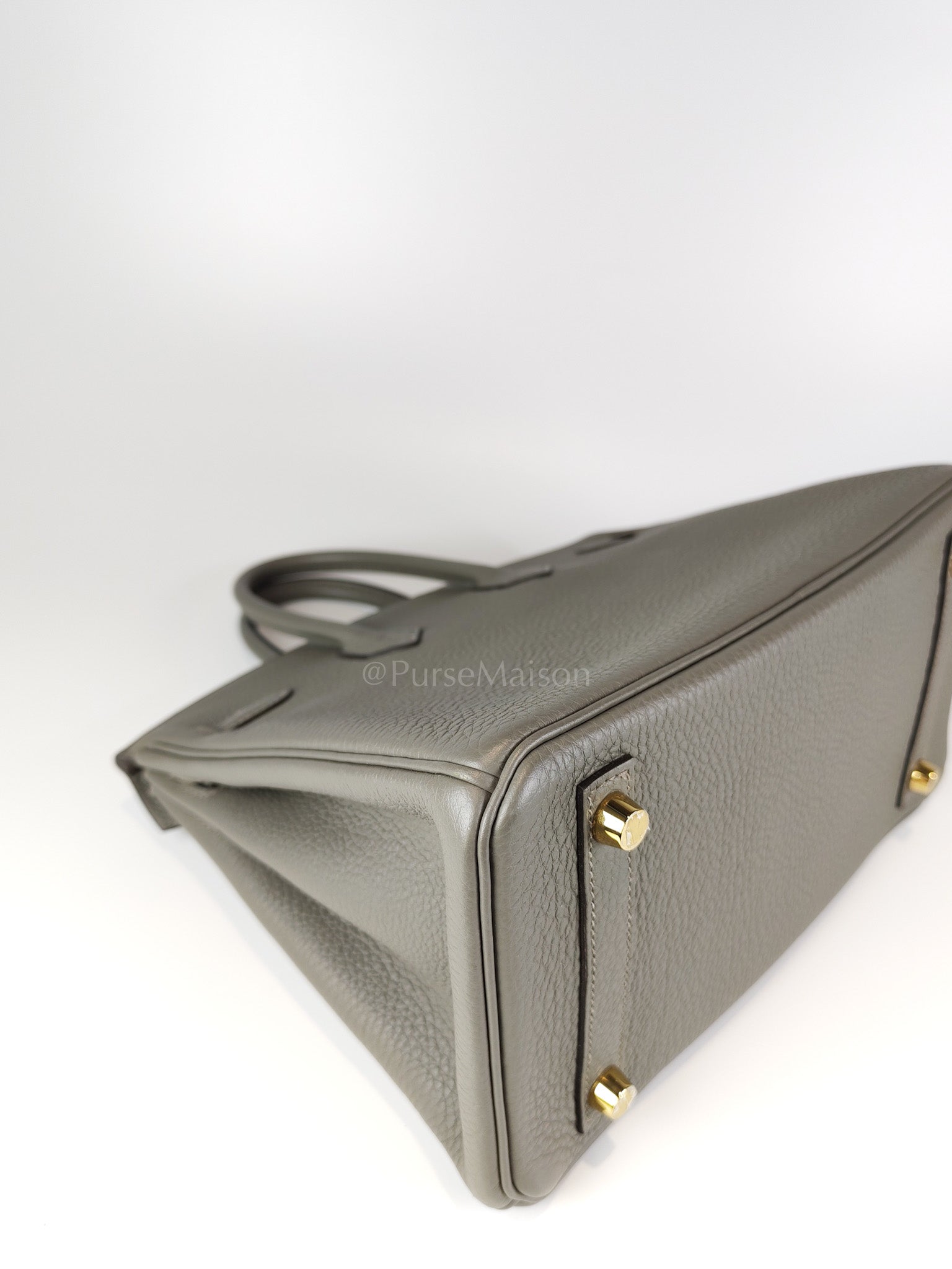 Birkin 25 Gris Meyer in Togo Leather and Gold Hardware Stamp B (2023) | Purse Maison Luxury Bags Shop