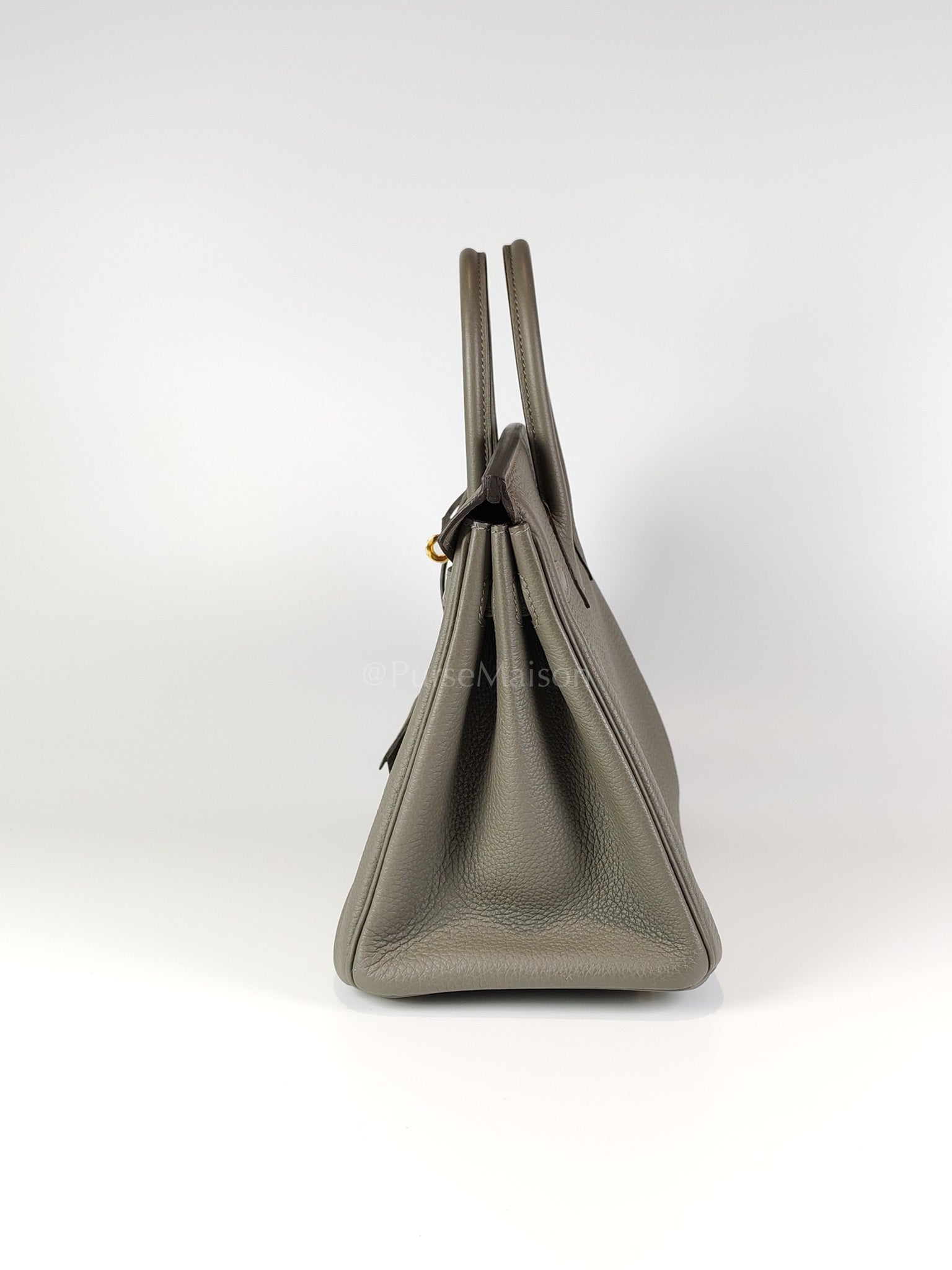 Birkin 25 Gris Meyer in Togo Leather and Gold Hardware Stamp B (2023) | Purse Maison Luxury Bags Shop