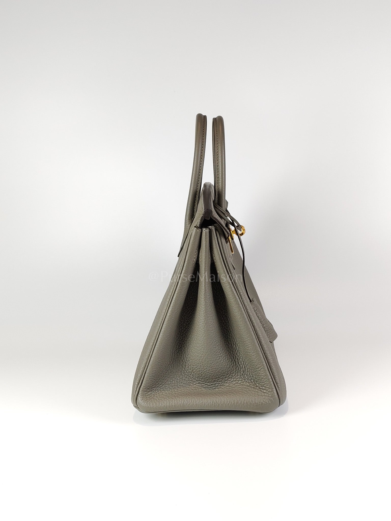 Birkin 25 Gris Meyer in Togo Leather and Gold Hardware Stamp B (2023) | Purse Maison Luxury Bags Shop