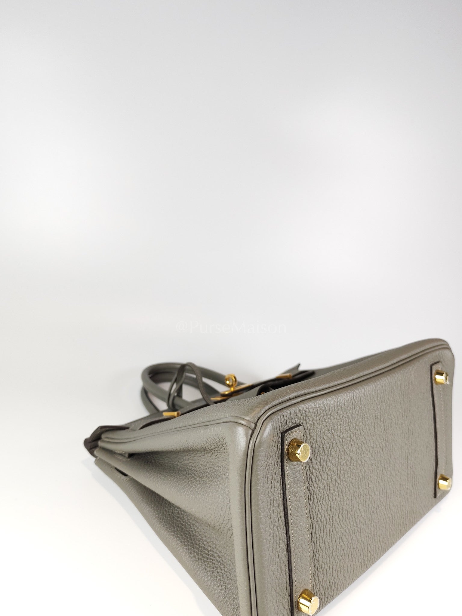 Birkin 25 Gris Meyer in Togo Leather and Gold Hardware Stamp B (2023) | Purse Maison Luxury Bags Shop