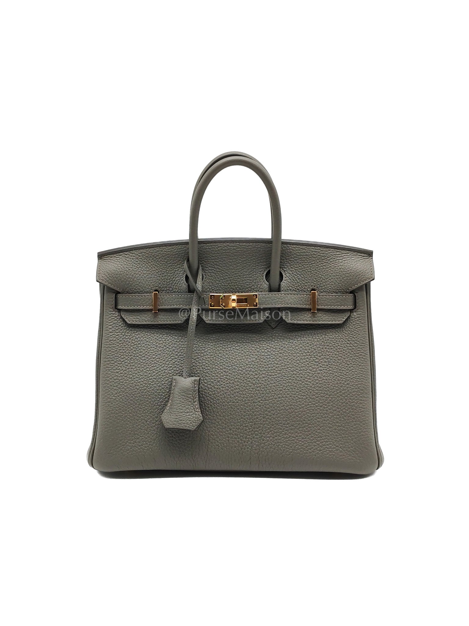 Birkin 25 Gris Meyer in Togo Leather and Gold Hardware Stamp B (2023) | Purse Maison Luxury Bags Shop