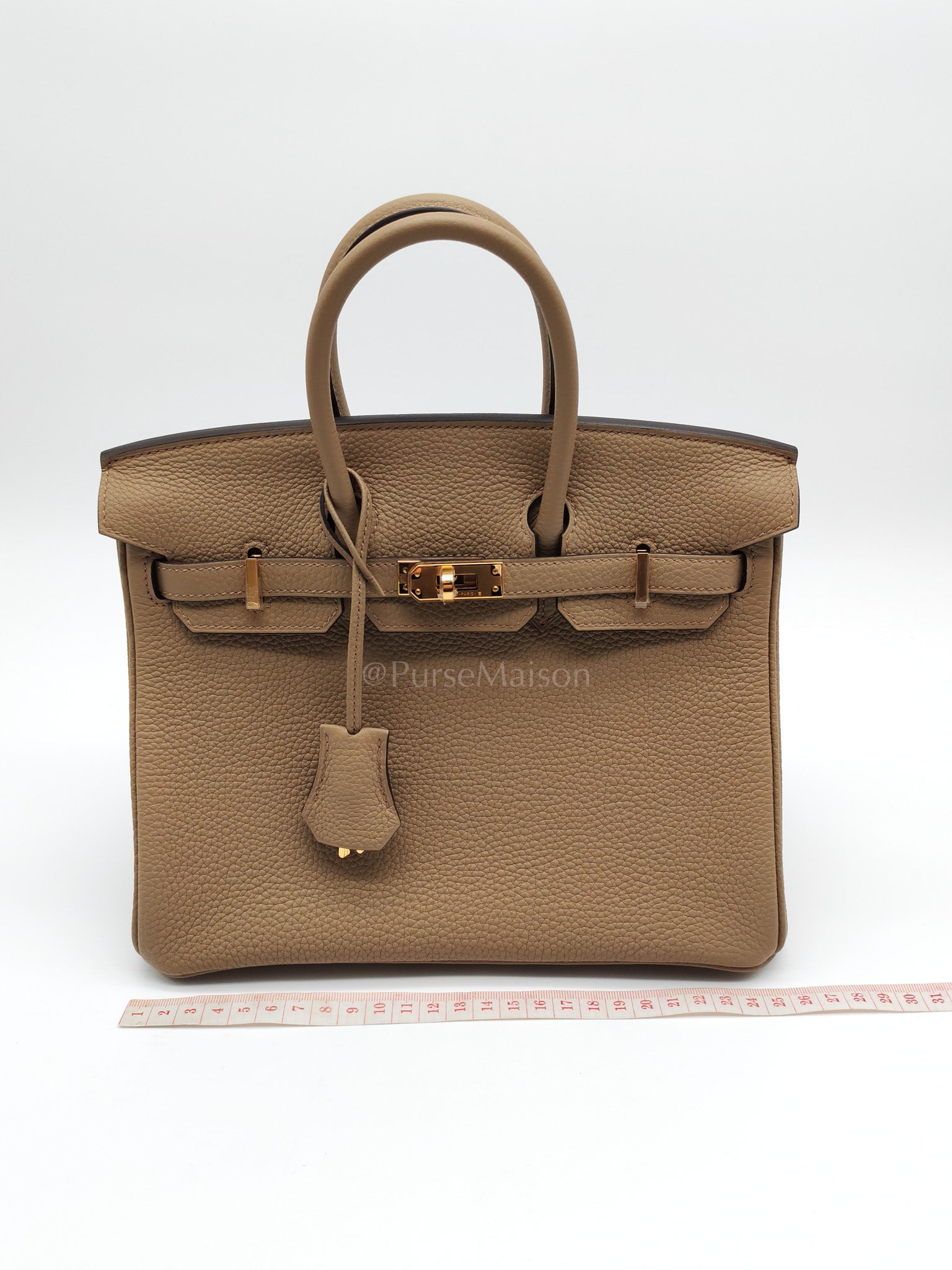 Birkin 25 in Beige Marfa Togo Leather Gold Hardware Stamp W(2024) | Purse Maison Luxury Bags Shop