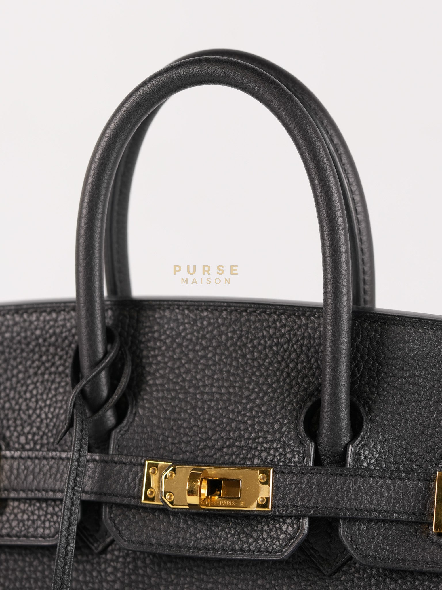 Birkin 25 in Black Togo Leather and Gold Hardware Stamp B (2023) | Purse Maison Luxury Bags Shop