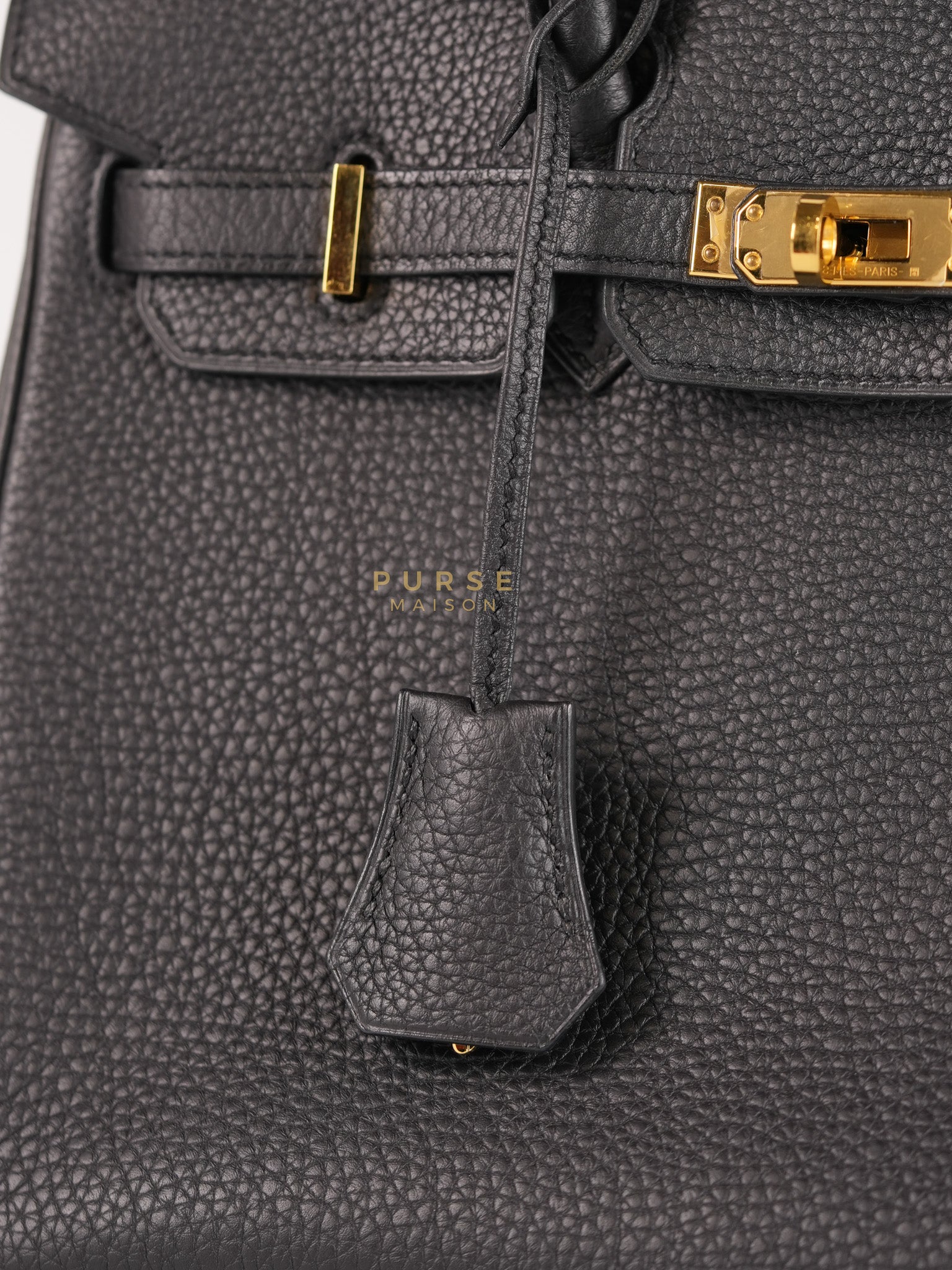 Birkin 25 in Black Togo Leather and Gold Hardware Stamp B (2023) | Purse Maison Luxury Bags Shop