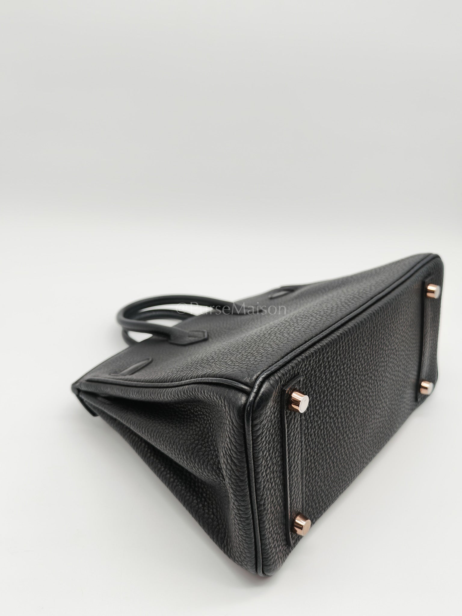 Birkin 25 in Black/Noir Togo Leather & Rose Gold Hardware Stamp Y(2020) | Purse Maison Luxury Bags Shop