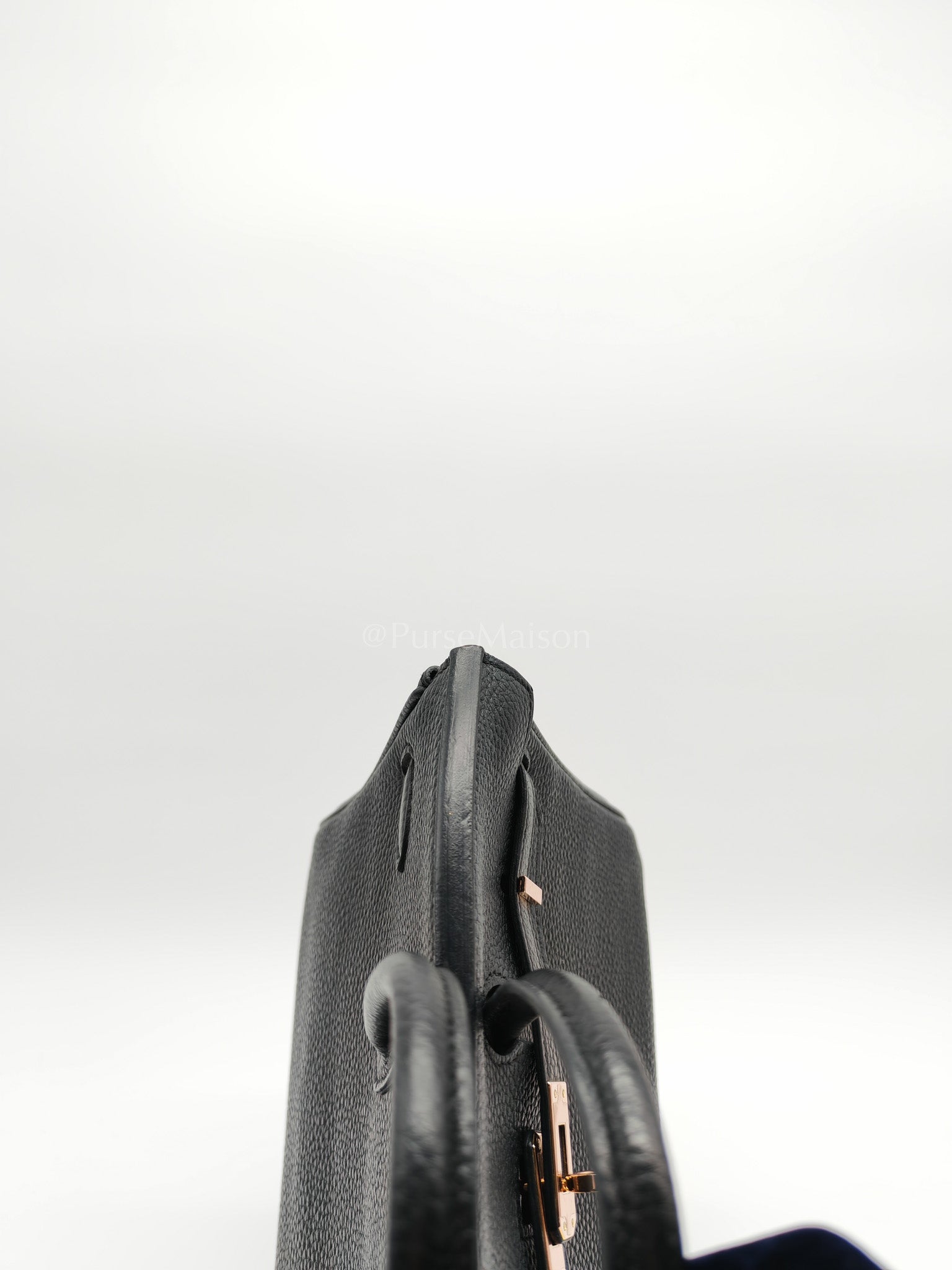 Birkin 25 in Black/Noir Togo Leather & Rose Gold Hardware Stamp Y(2020) | Purse Maison Luxury Bags Shop