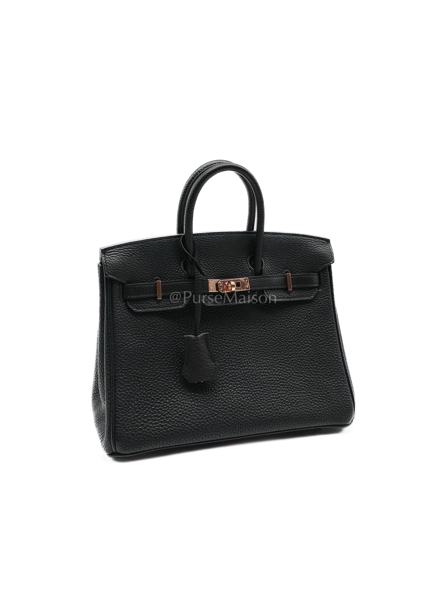 Birkin 25 in Black/Noir Togo Leather & Rose Gold Hardware Stamp Y(2020) | Purse Maison Luxury Bags Shop