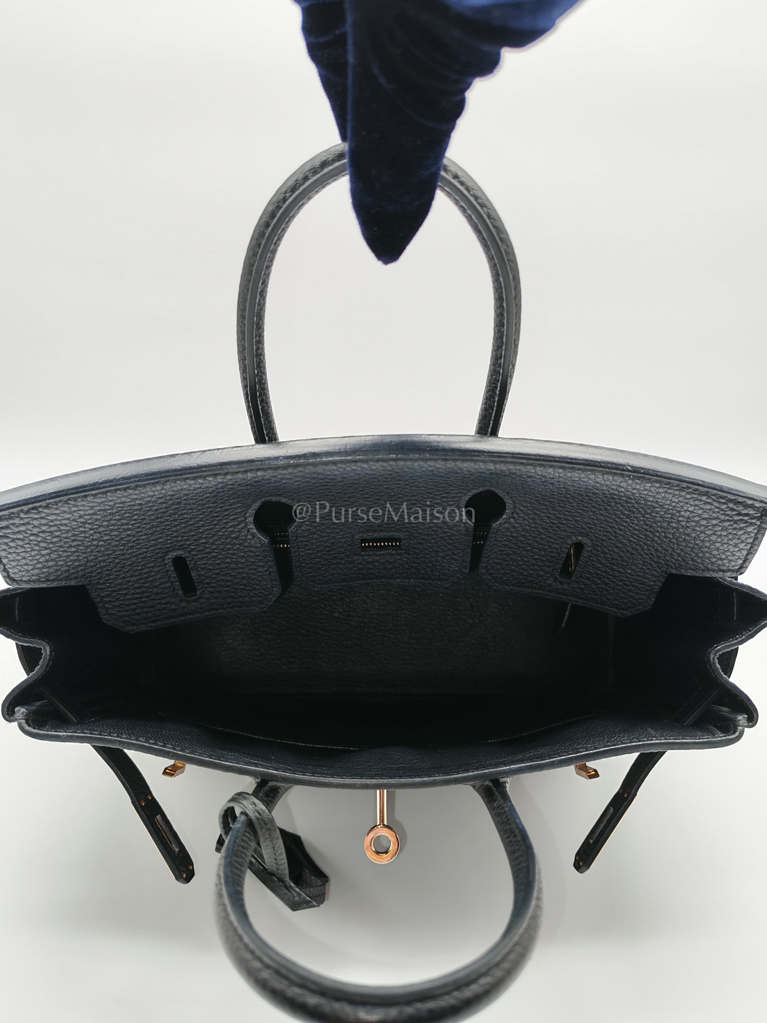 Birkin 25 in Black/Noir Togo Leather & Rose Gold Hardware Stamp Y(2020) | Purse Maison Luxury Bags Shop