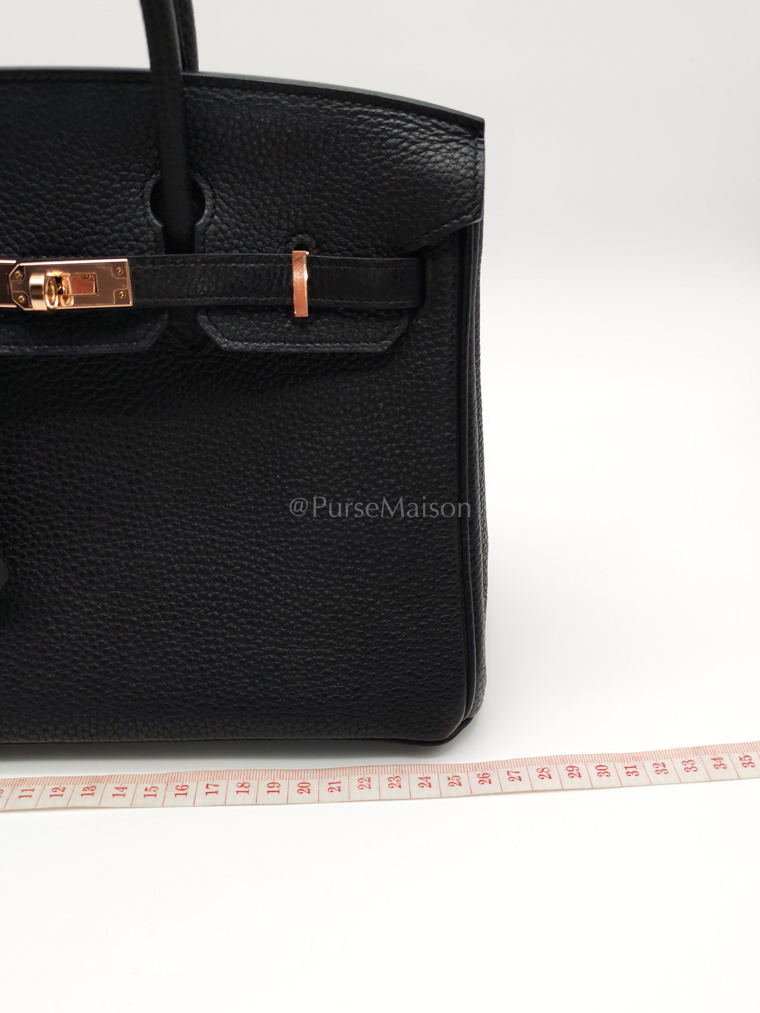 Birkin 25 in Black/Noir Togo Leather & Rose Gold Hardware Stamp Y(2020) | Purse Maison Luxury Bags Shop