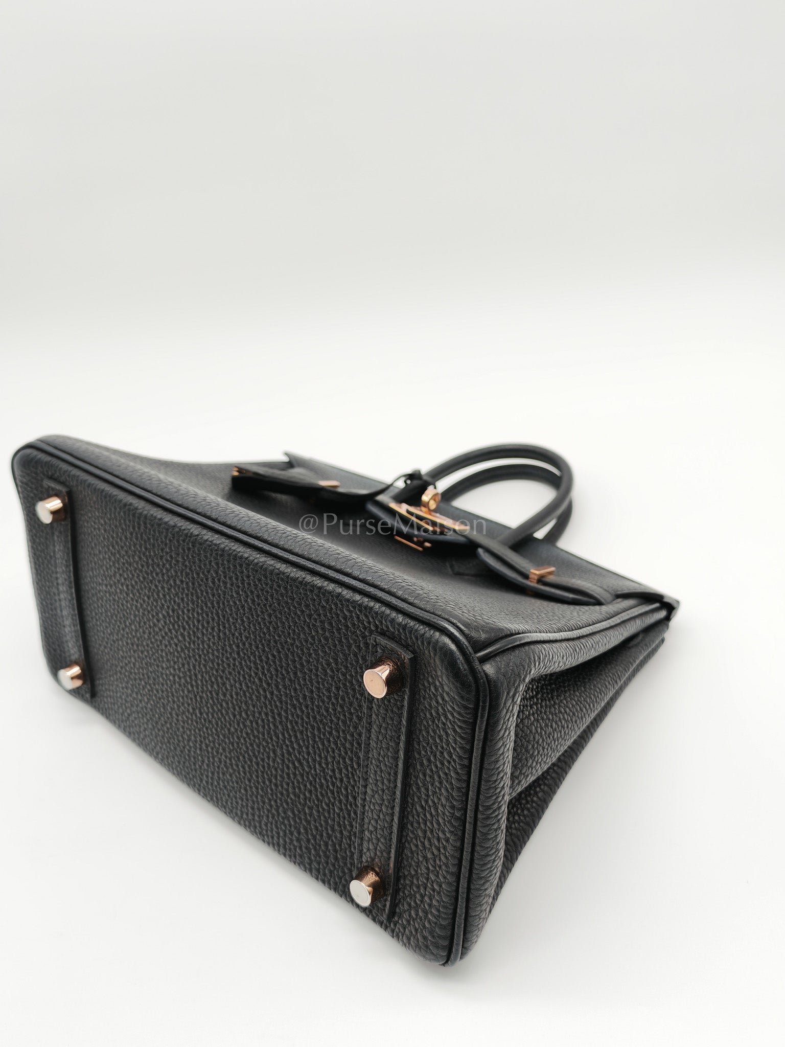 Birkin 25 in Black/Noir Togo Leather & Rose Gold Hardware Stamp Y(2020) | Purse Maison Luxury Bags Shop