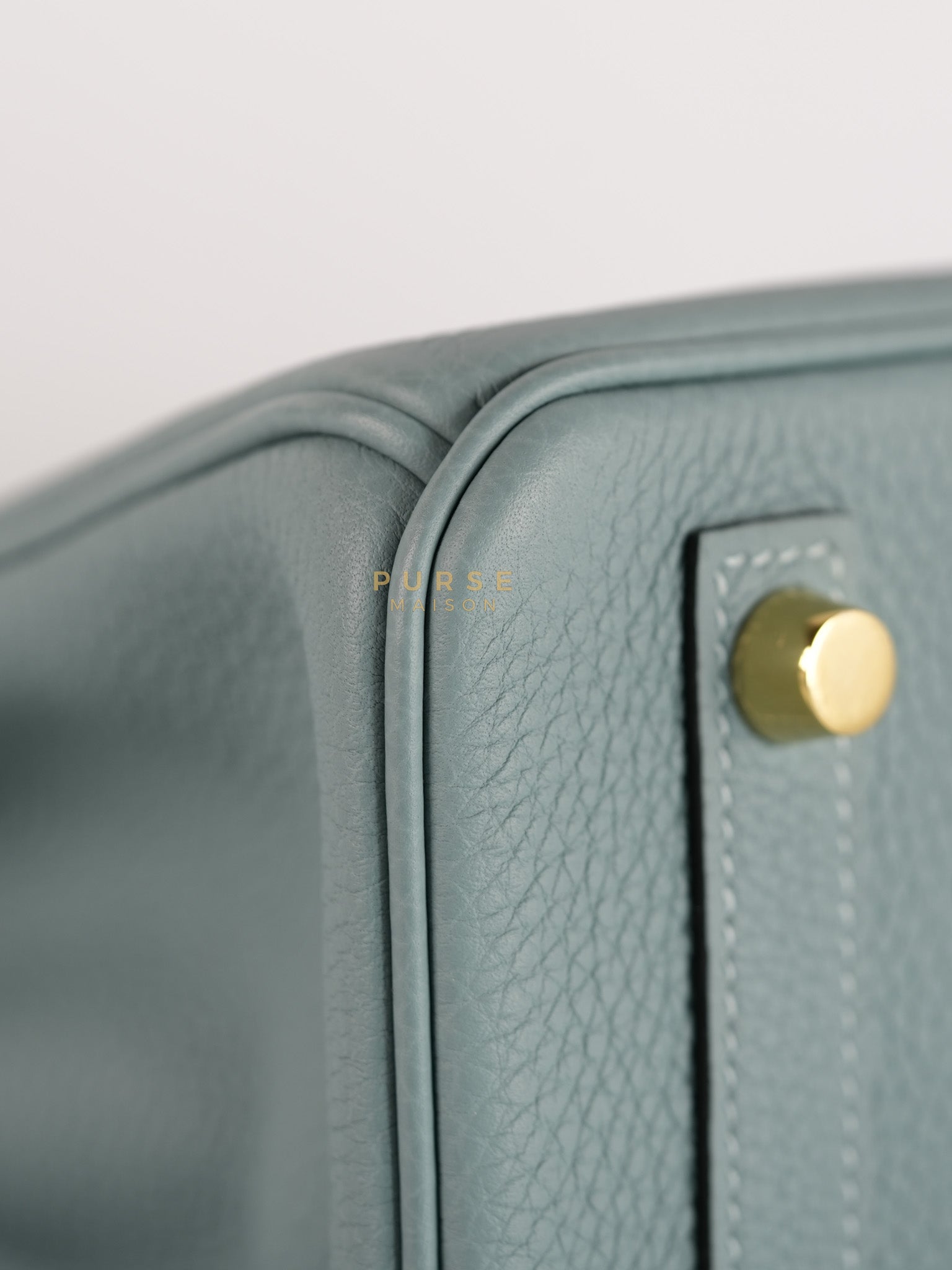 Birkin 25 in Bleu Ciel Togo Leather & Gold Hardware Stamp Y (2020) | Purse Maison Luxury Bags Shop