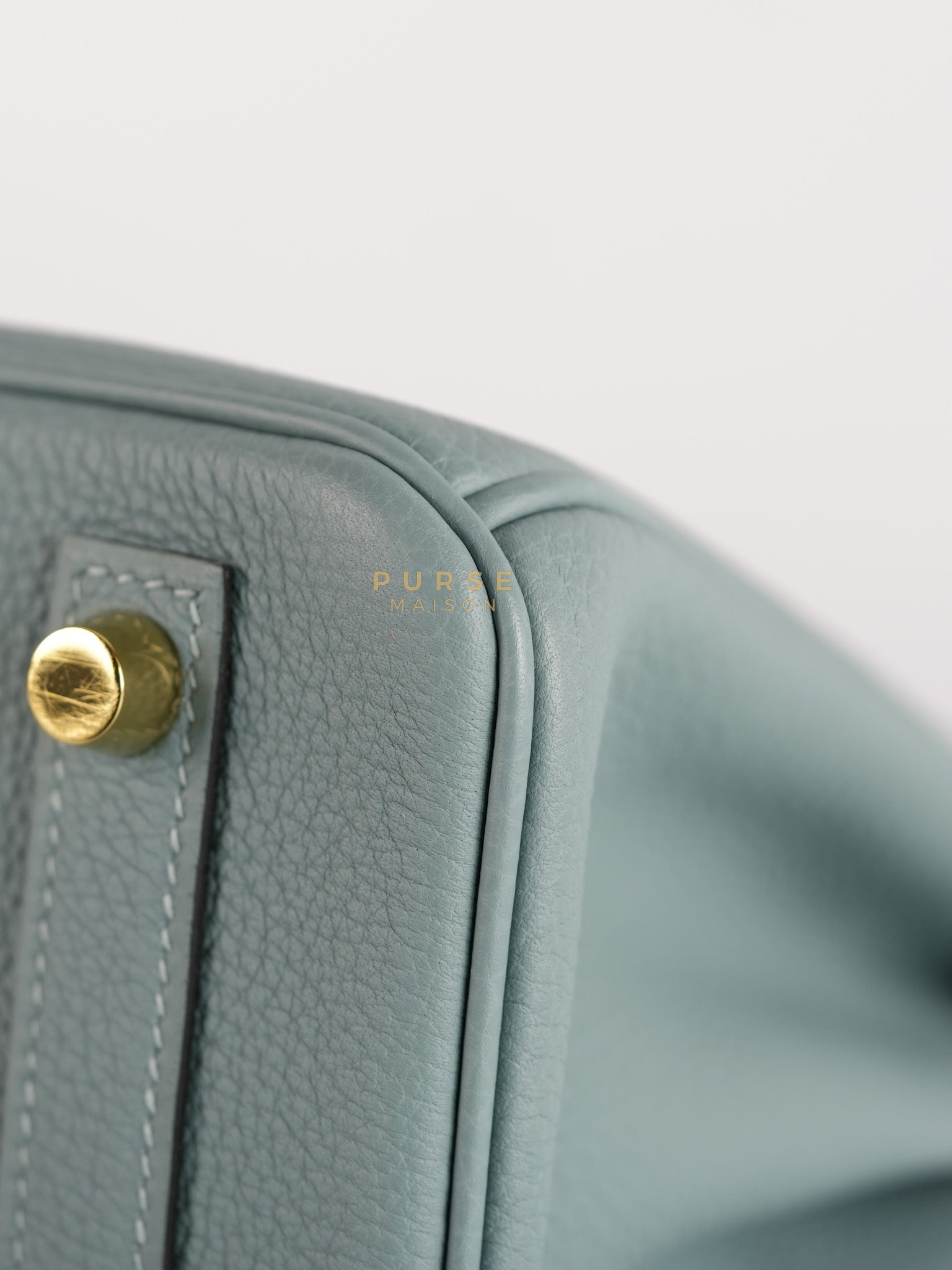 Birkin 25 in Bleu Ciel Togo Leather & Gold Hardware Stamp Y (2020) | Purse Maison Luxury Bags Shop
