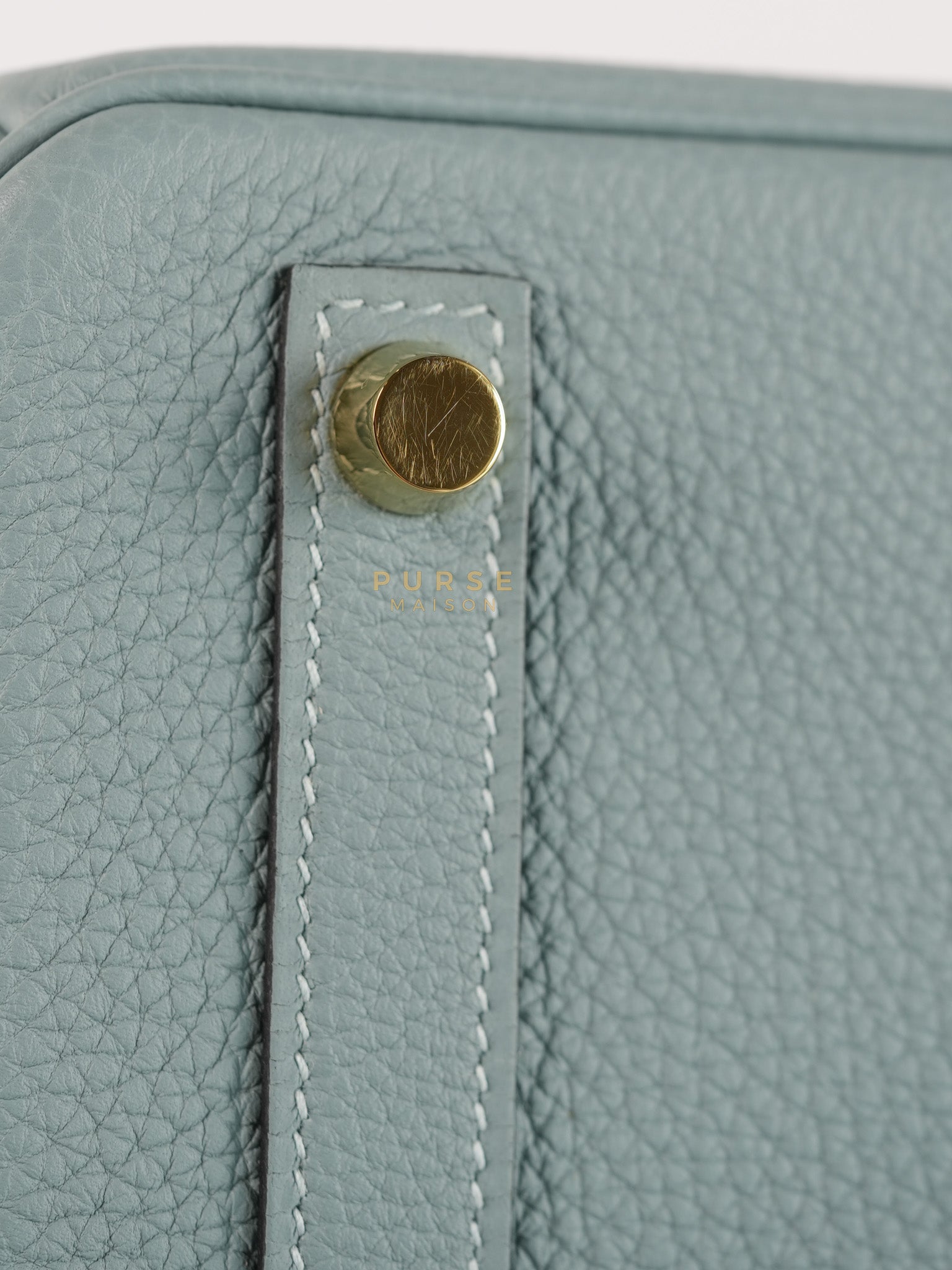 Birkin 25 in Bleu Ciel Togo Leather & Gold Hardware Stamp Y (2020) | Purse Maison Luxury Bags Shop