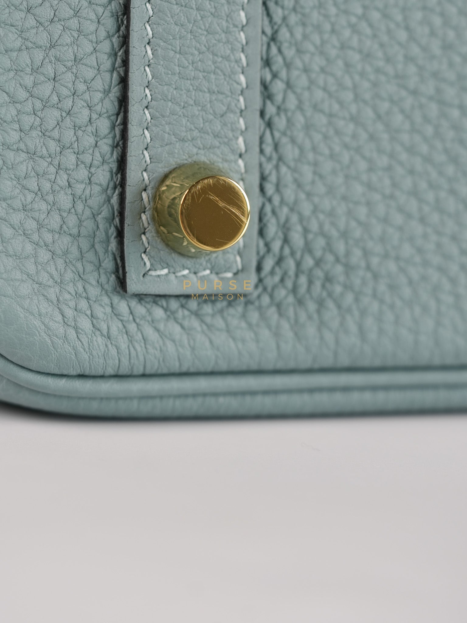 Birkin 25 in Bleu Ciel Togo Leather & Gold Hardware Stamp Y (2020) | Purse Maison Luxury Bags Shop