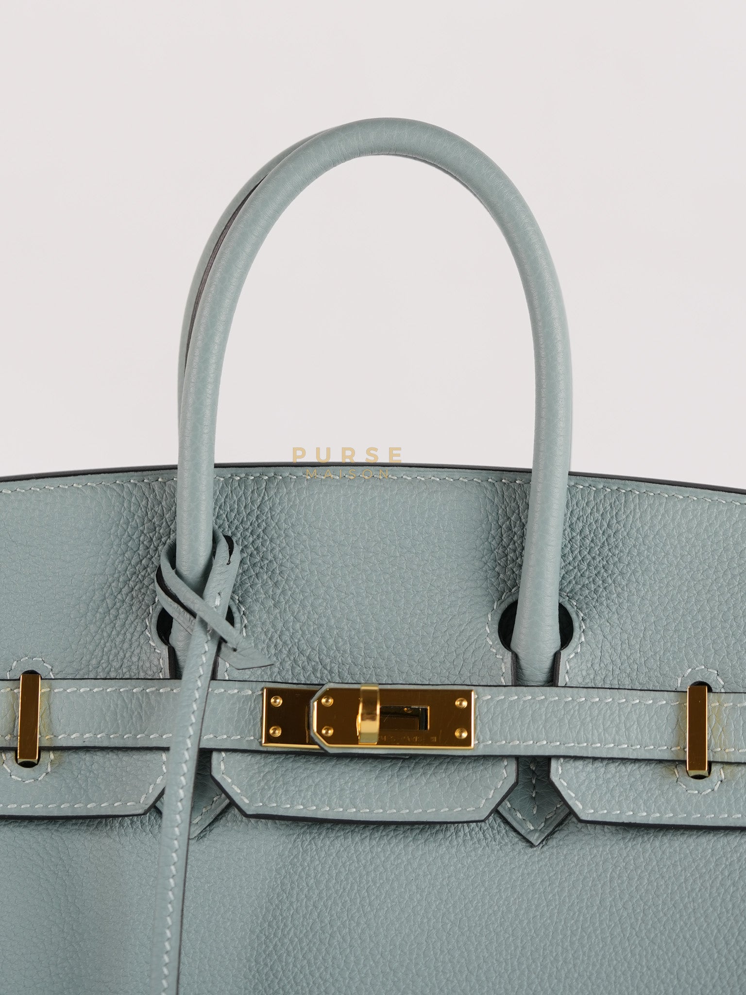Birkin 25 in Bleu Ciel Togo Leather & Gold Hardware Stamp Y (2020) | Purse Maison Luxury Bags Shop