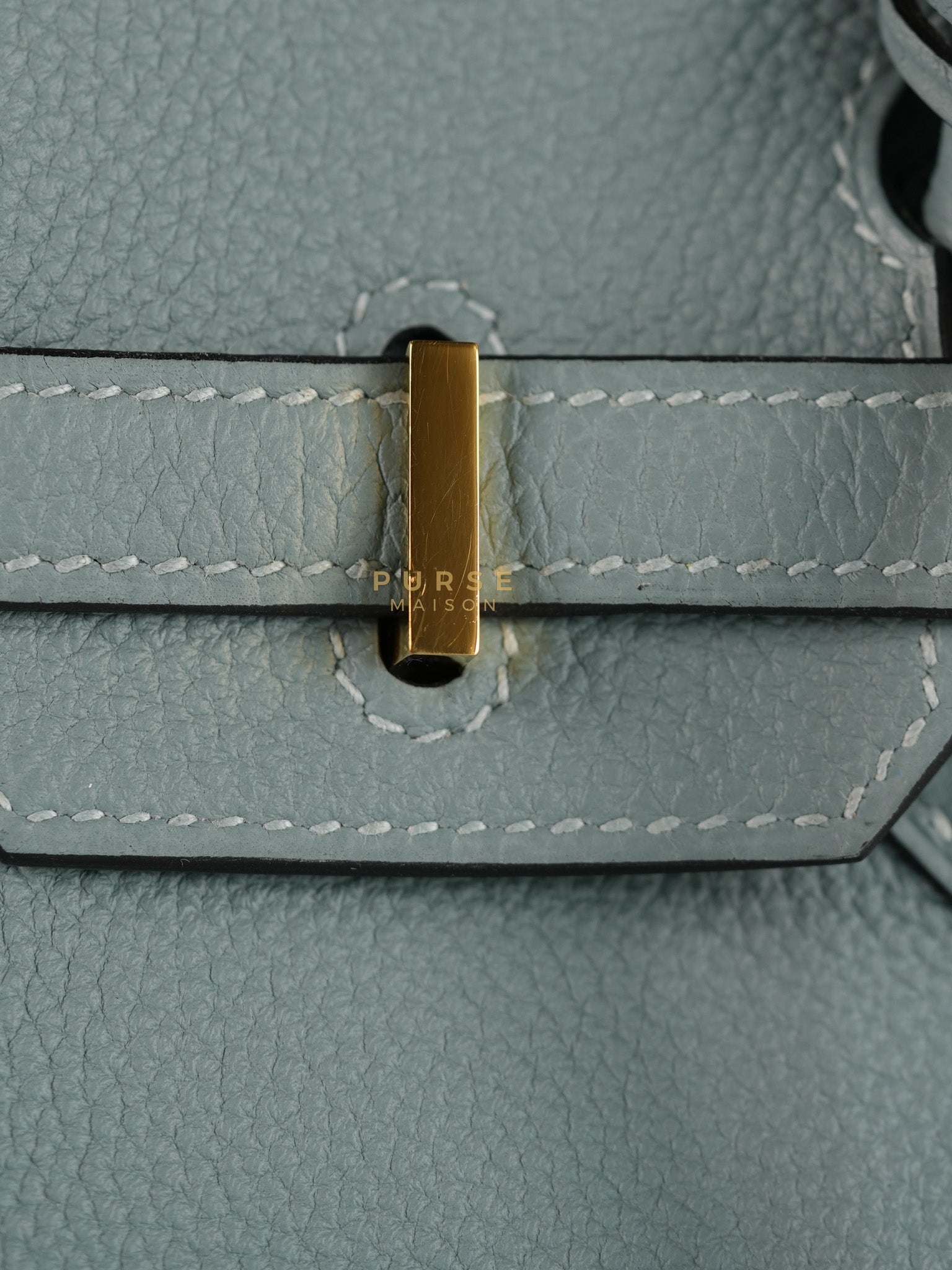 Birkin 25 in Bleu Ciel Togo Leather & Gold Hardware Stamp Y (2020) | Purse Maison Luxury Bags Shop