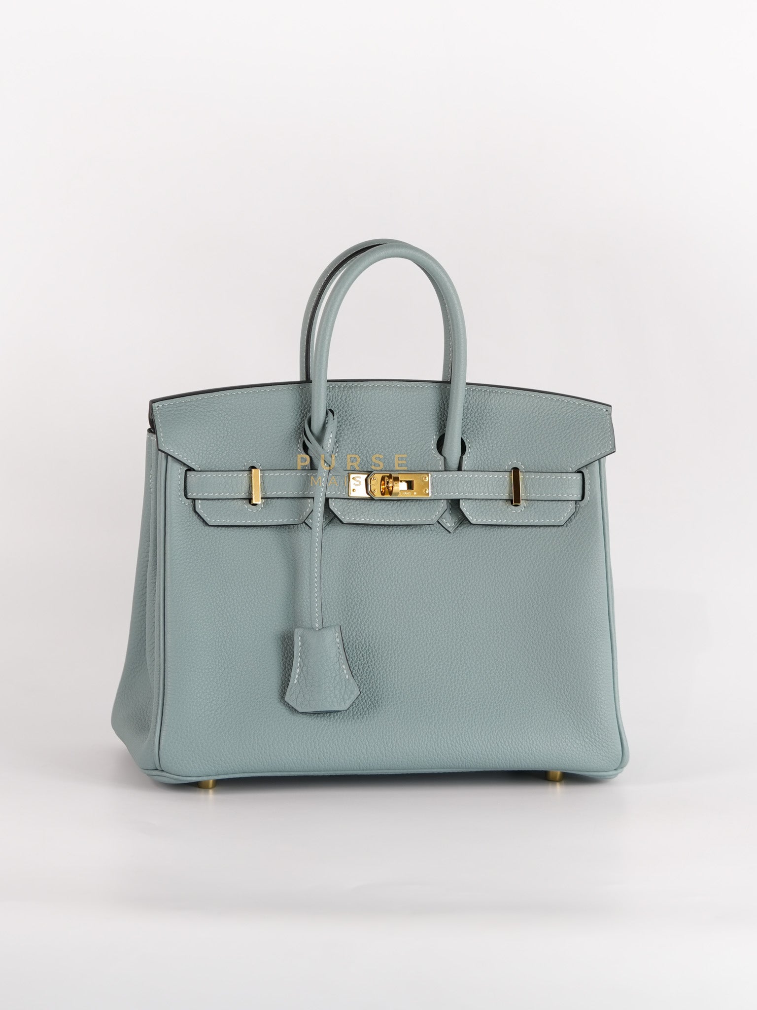 Birkin 25 in Bleu Ciel Togo Leather & Gold Hardware Stamp Y (2020) | Purse Maison Luxury Bags Shop