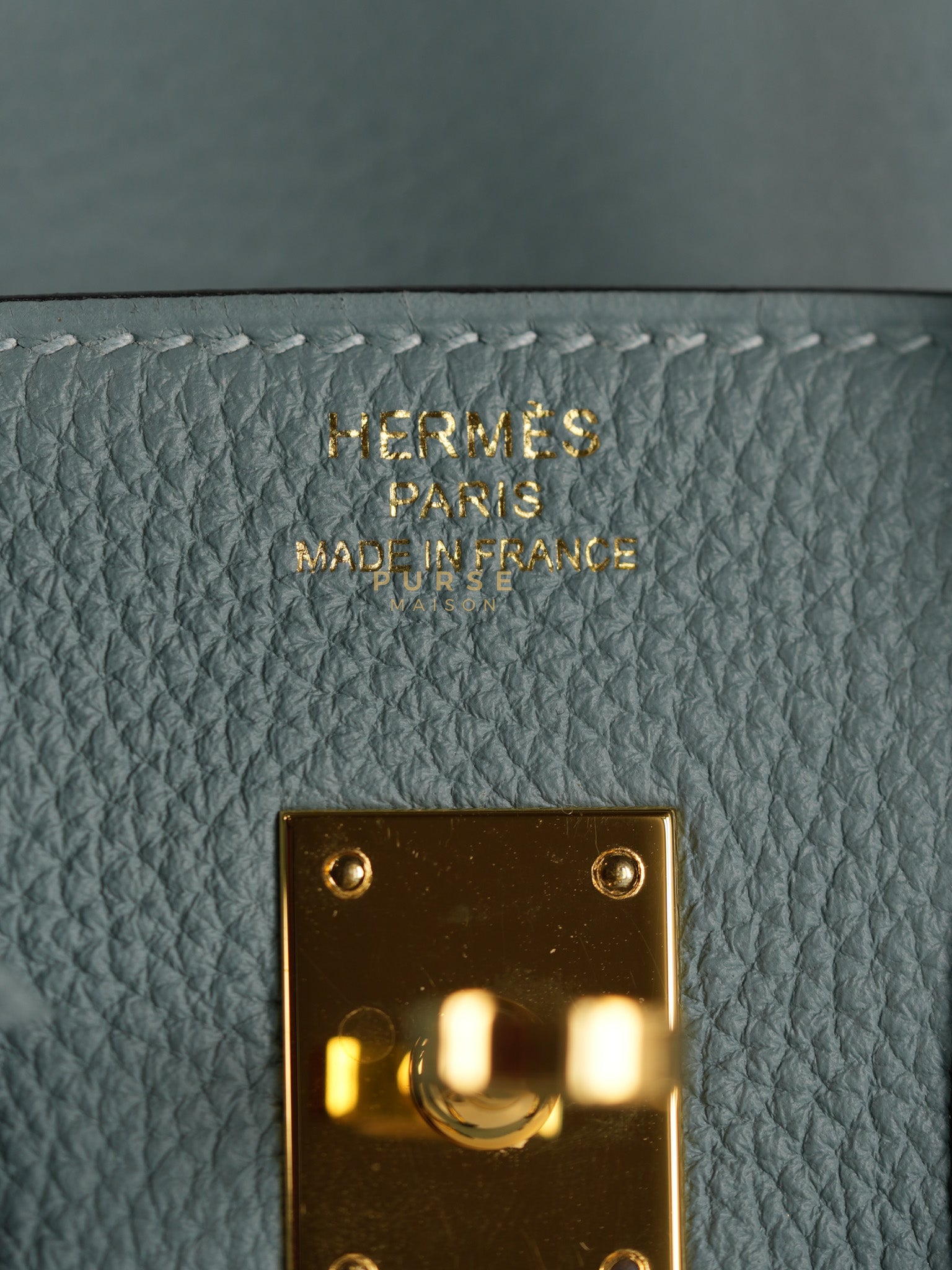 Birkin 25 in Bleu Ciel Togo Leather & Gold Hardware Stamp Y (2020) | Purse Maison Luxury Bags Shop