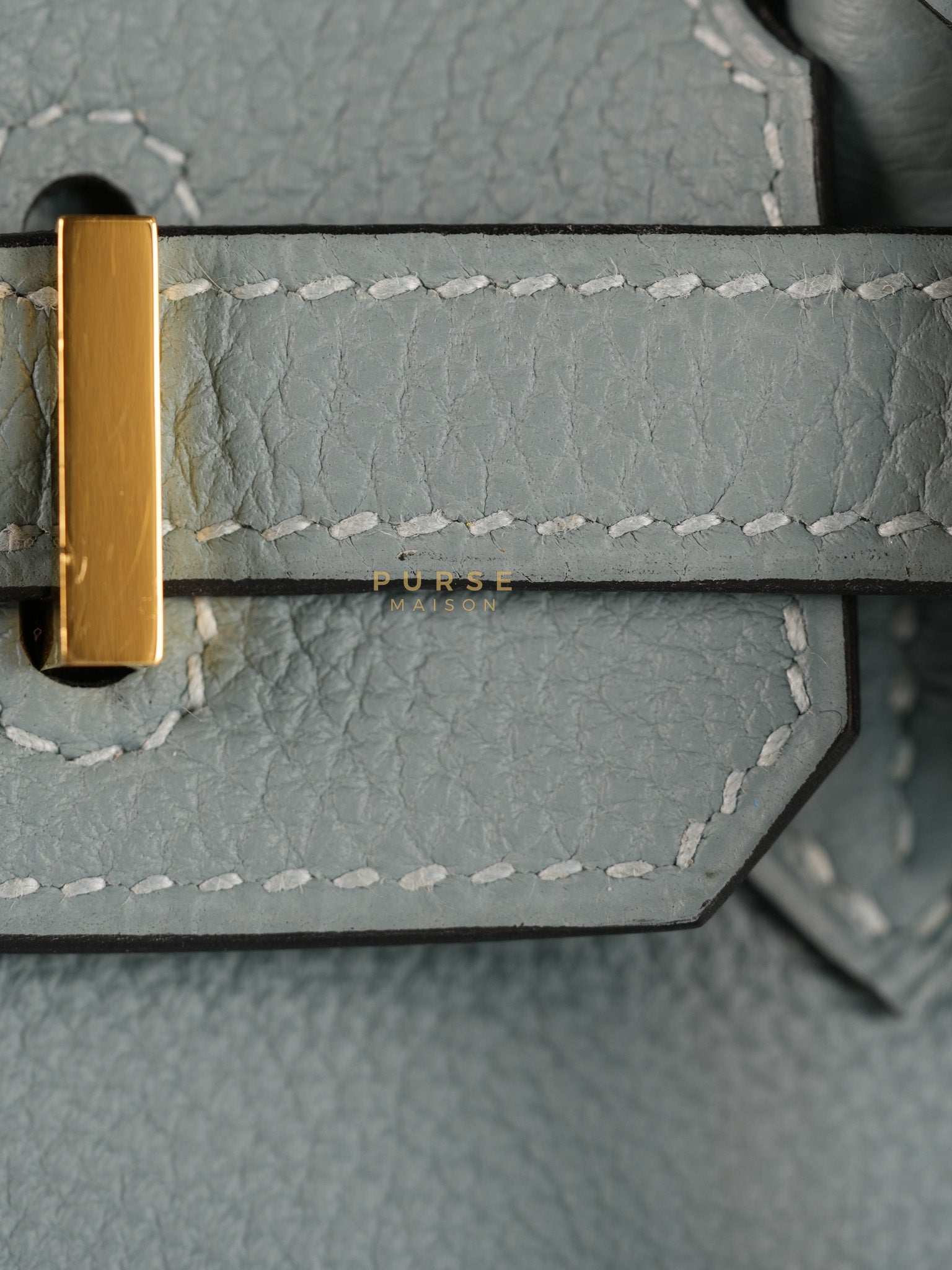 Birkin 25 in Bleu Ciel Togo Leather & Gold Hardware Stamp Y (2020) | Purse Maison Luxury Bags Shop