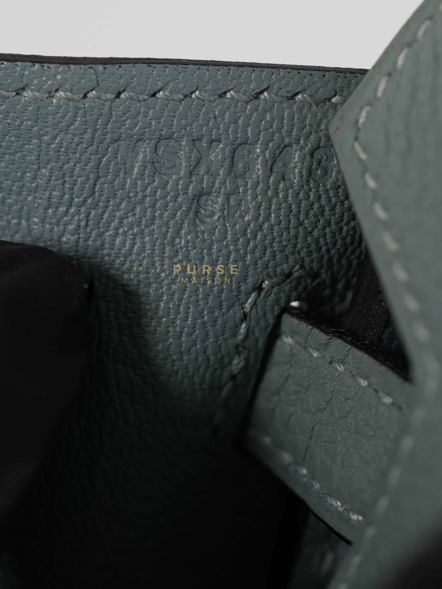 Birkin 25 in Bleu Ciel Togo Leather & Gold Hardware Stamp Y (2020) | Purse Maison Luxury Bags Shop
