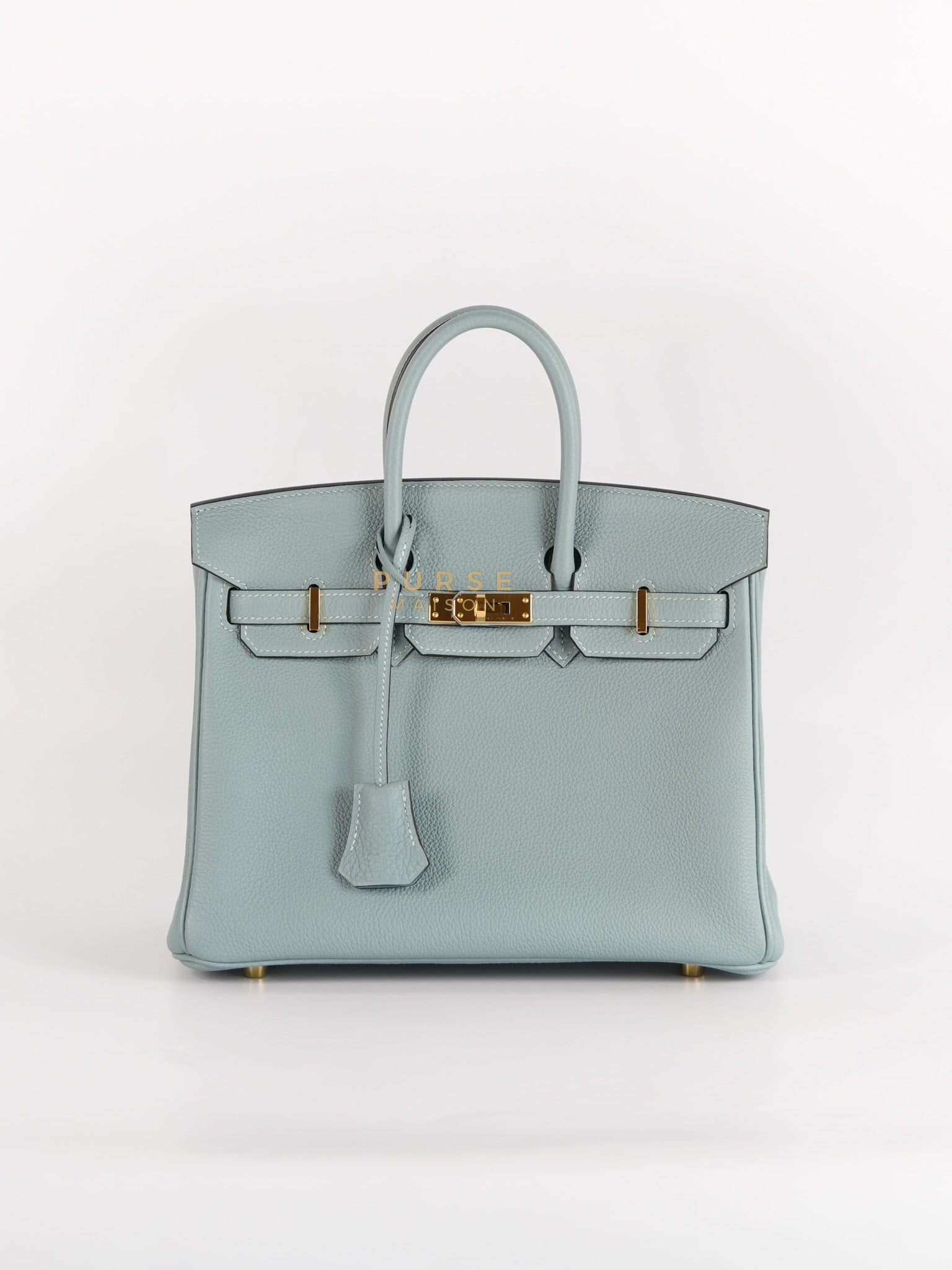 Birkin 25 in Bleu Ciel Togo Leather & Gold Hardware Stamp Y (2020) | Purse Maison Luxury Bags Shop