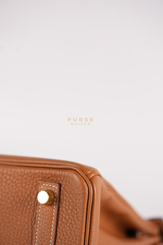 Birkin 25 in Gold Togo Leather and Gold Hardware Stamp U (2022) | Purse Maison Luxury Bags Shop