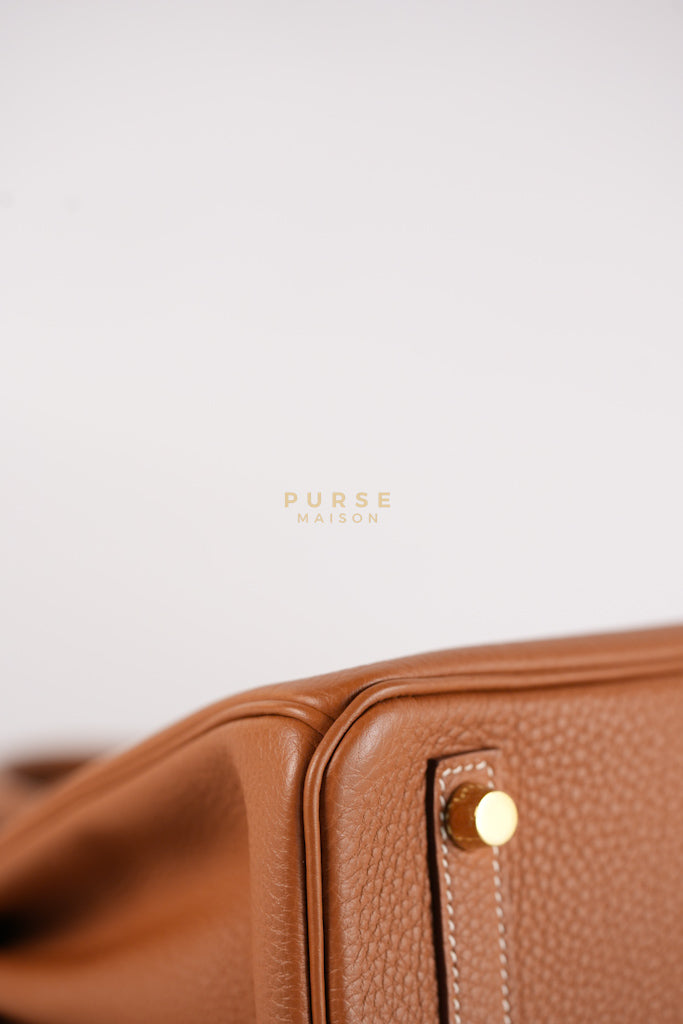 Birkin 25 in Gold Togo Leather and Gold Hardware Stamp U (2022) | Purse Maison Luxury Bags Shop