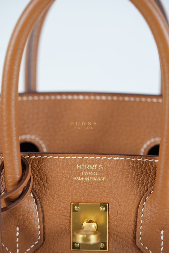 Birkin 25 in Gold Togo Leather and Gold Hardware Stamp U (2022) | Purse Maison Luxury Bags Shop