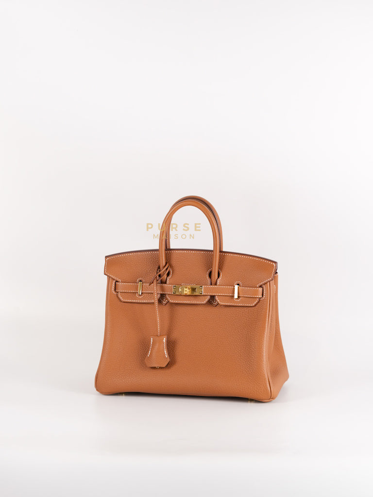 Birkin 25 in Gold Togo Leather and Gold Hardware Stamp U (2022) | Purse Maison Luxury Bags Shop