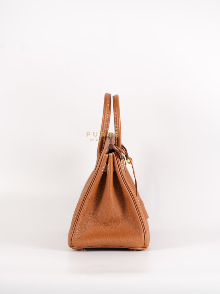 Birkin 25 in Gold Togo Leather and Gold Hardware Stamp U (2022) | Purse Maison Luxury Bags Shop
