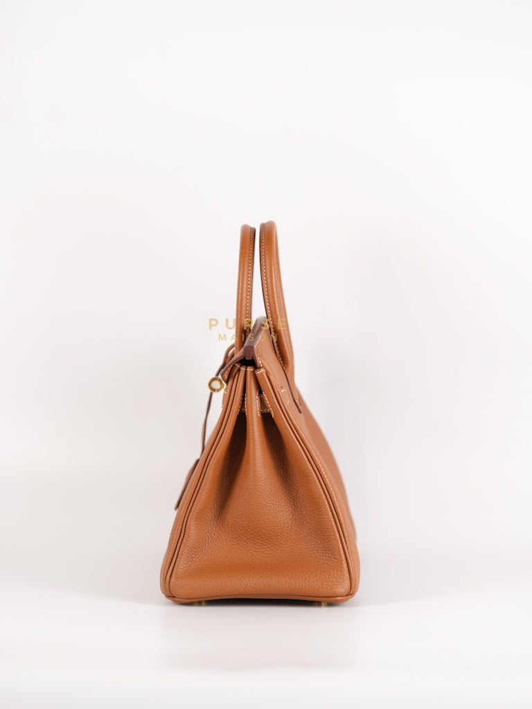 Birkin 25 in Gold Togo Leather and Gold Hardware Stamp U (2022) | Purse Maison Luxury Bags Shop