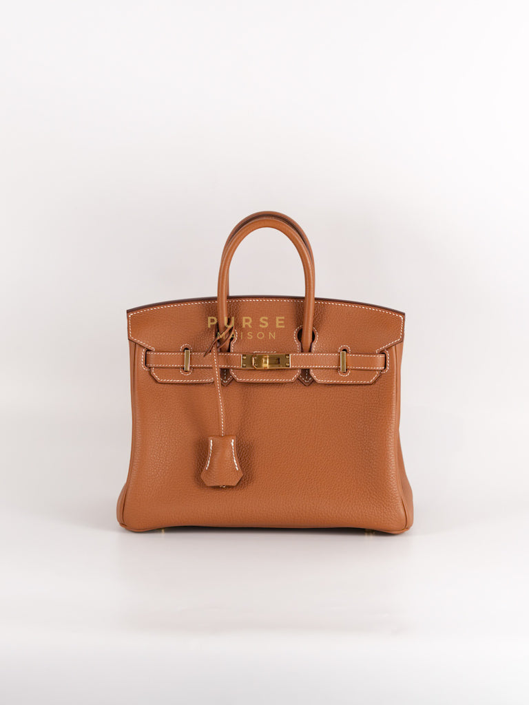 Birkin 25 in Gold Togo Leather and Gold Hardware Stamp U (2022) | Purse Maison Luxury Bags Shop