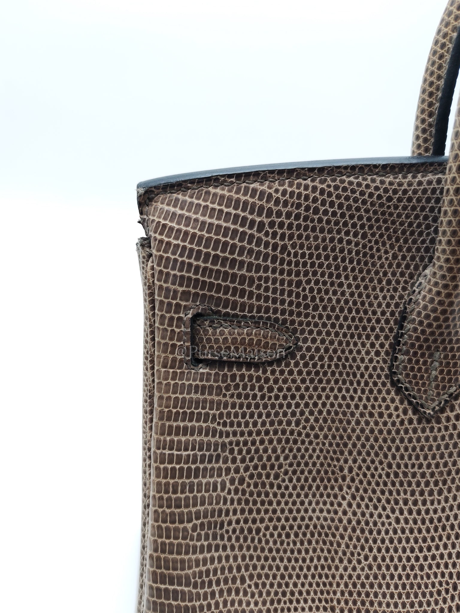 Birkin 25 Lizard Gris Tourterelle Gold Hardware Stamp P (2012) | Purse Maison Luxury Bags Shop