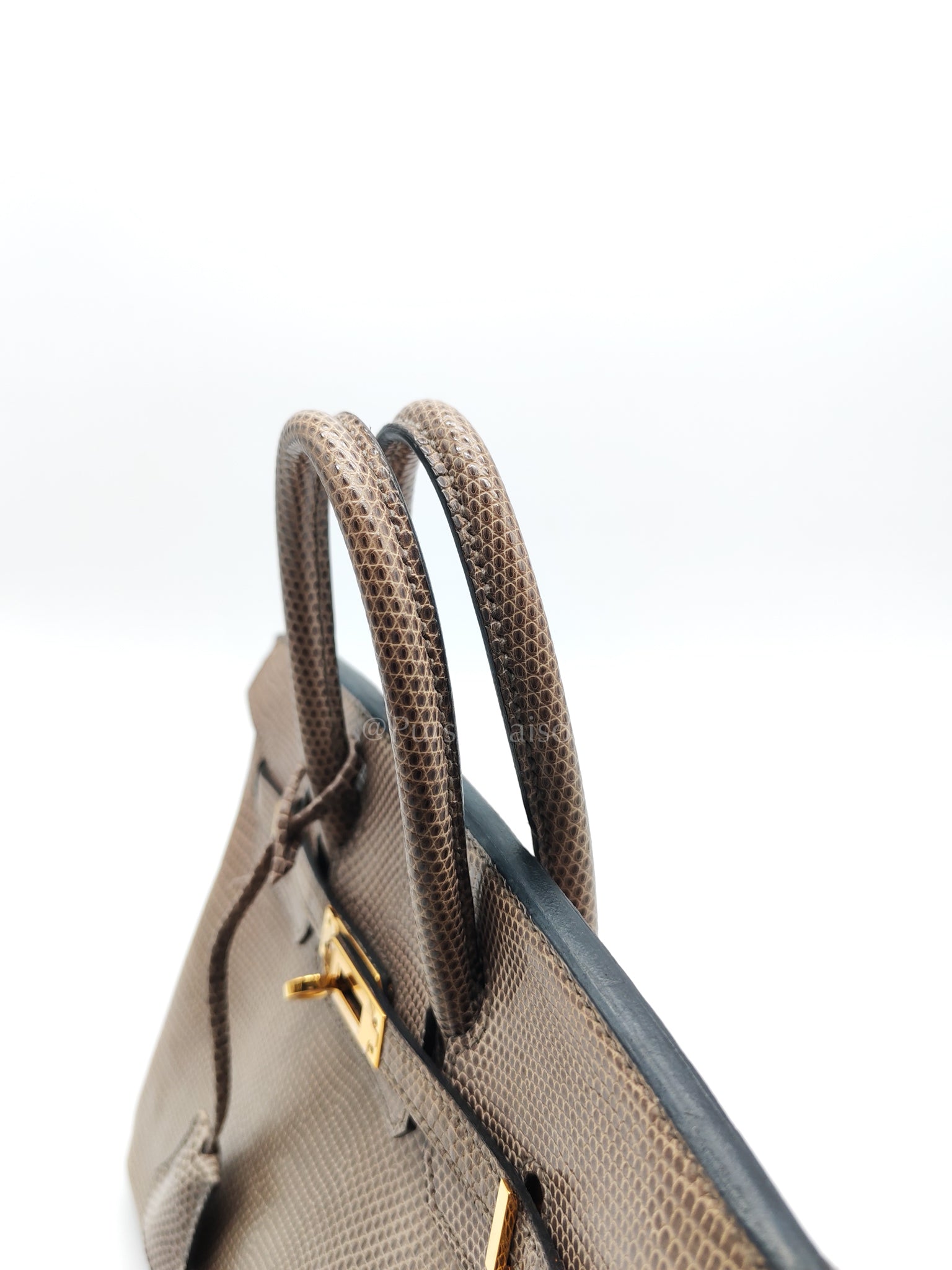 Birkin 25 Lizard Gris Tourterelle Gold Hardware Stamp P (2012) | Purse Maison Luxury Bags Shop