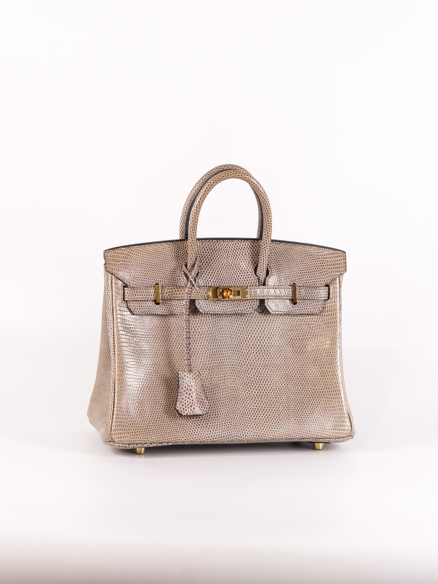 Birkin 25 Lizard Gris Tourterelle Gold hardware Stamp P (2012) | Purse Maison Luxury Bags Shop