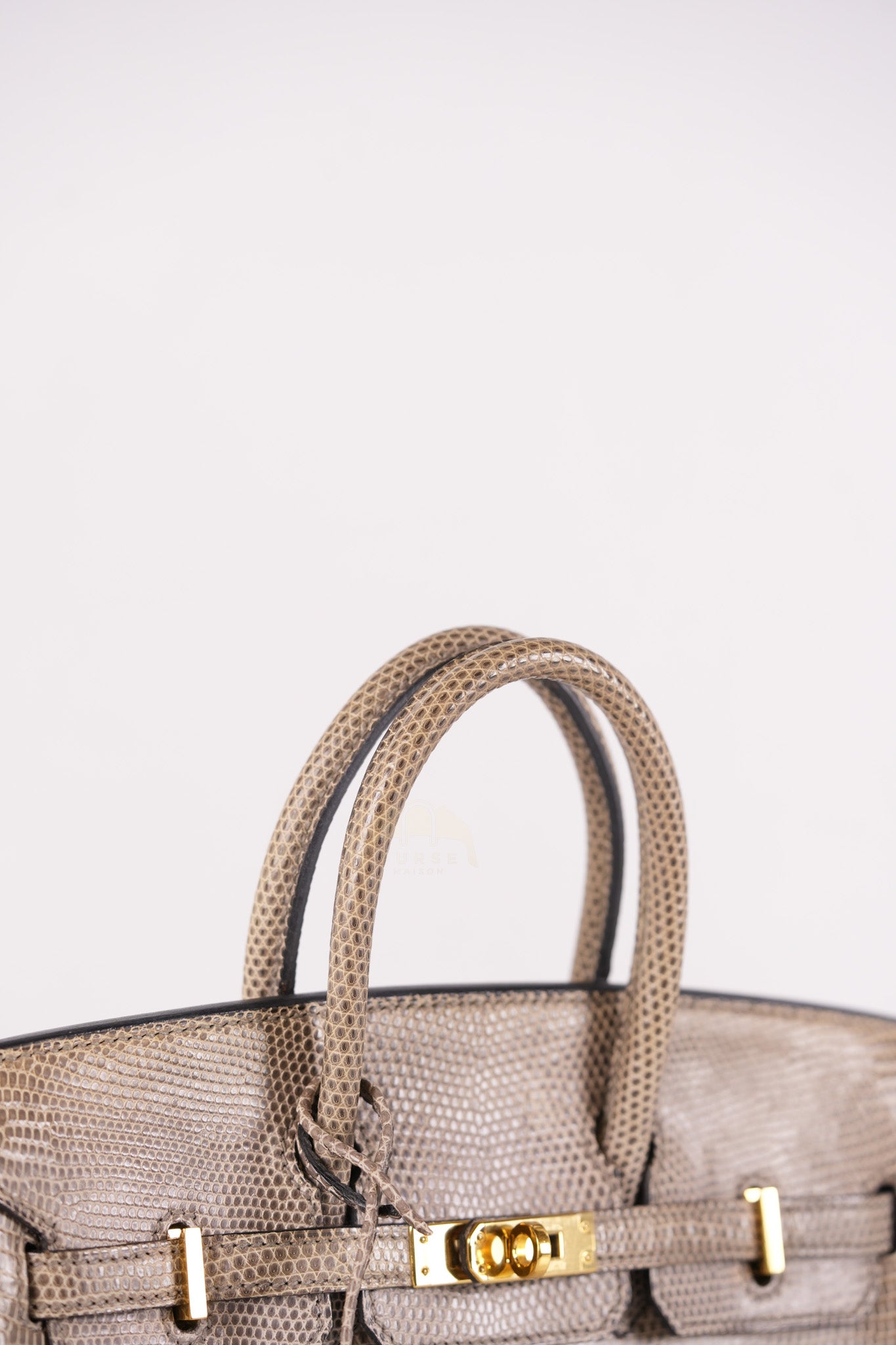 Birkin 25 Lizard Gris Tourterelle Gold hardware Stamp P (2012) | Purse Maison Luxury Bags Shop