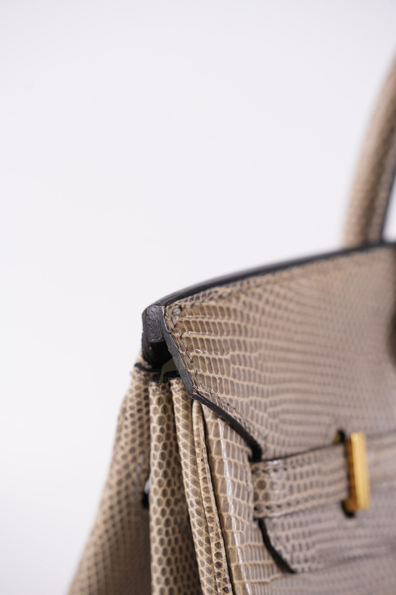 Birkin 25 Lizard Gris Tourterelle Gold hardware Stamp P (2012) | Purse Maison Luxury Bags Shop