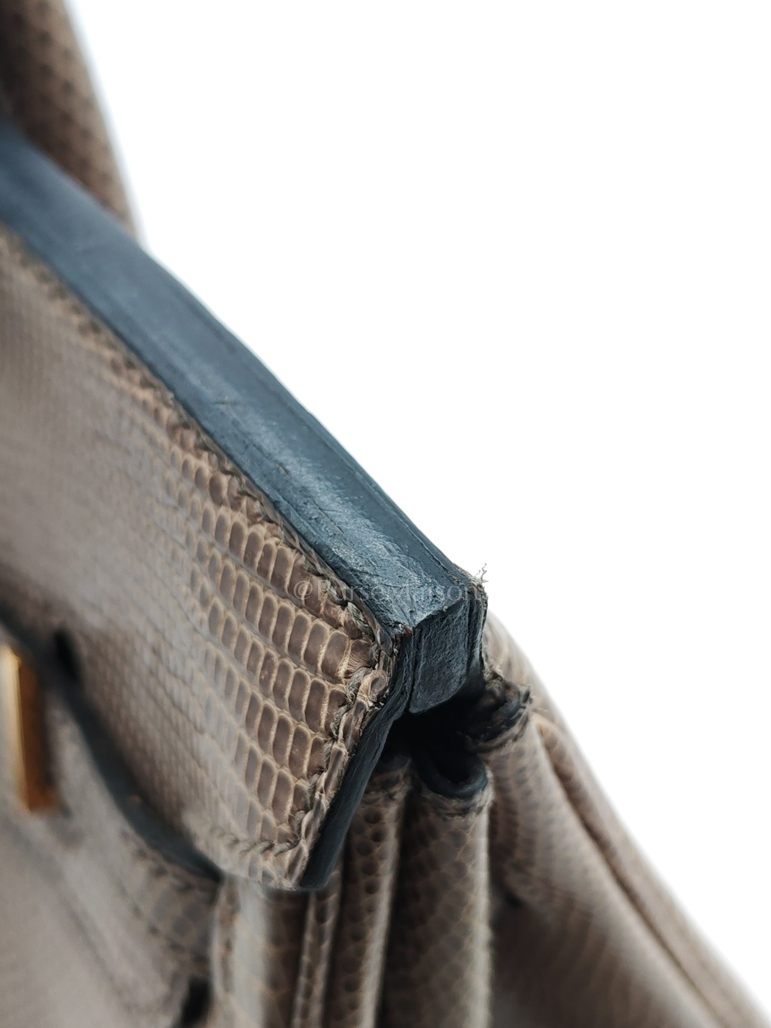 Birkin 25 Lizard Gris Tourterelle Gold Hardware Stamp P (2012) | Purse Maison Luxury Bags Shop