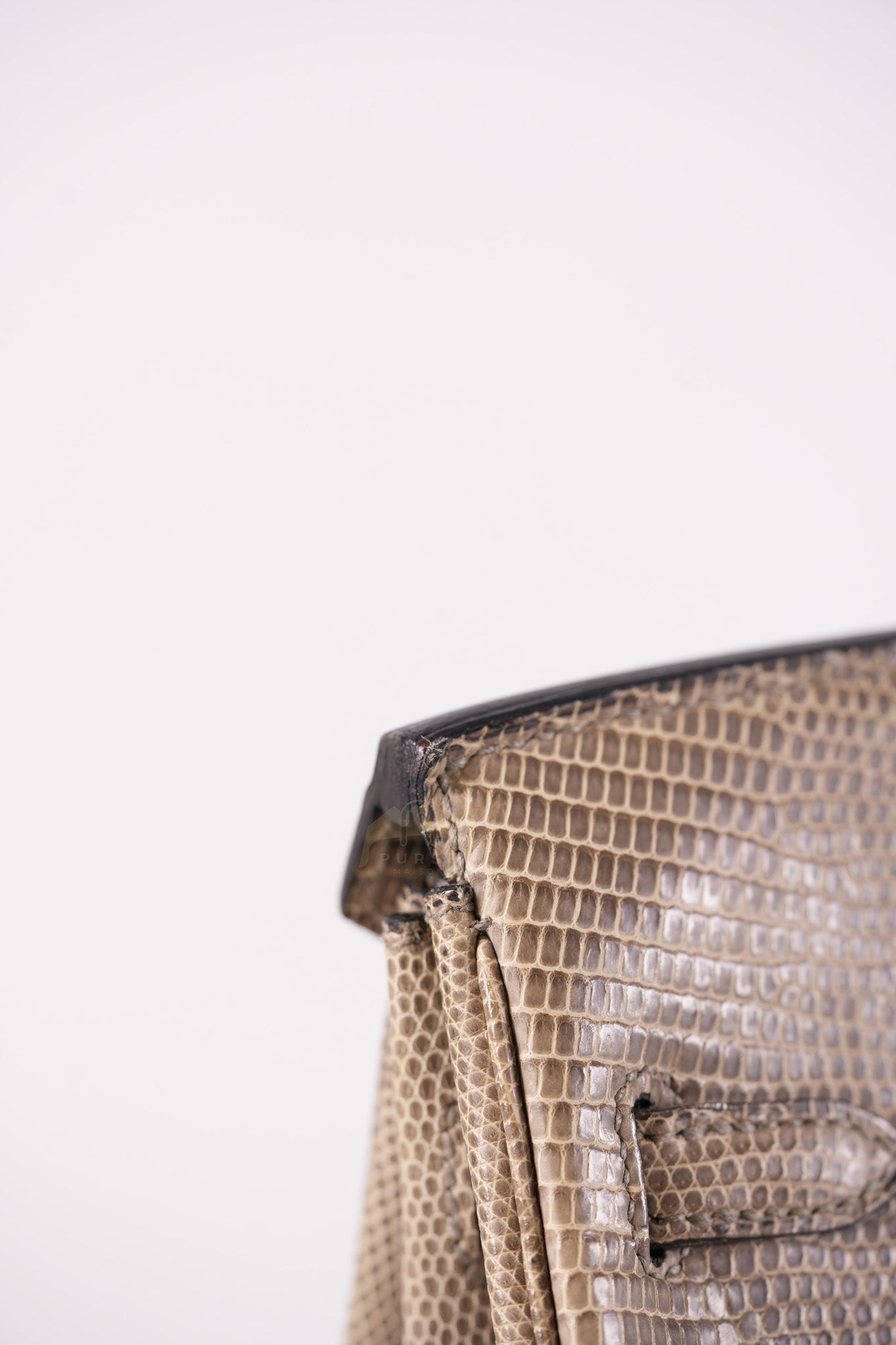Birkin 25 Lizard Gris Tourterelle Gold hardware Stamp P (2012) | Purse Maison Luxury Bags Shop