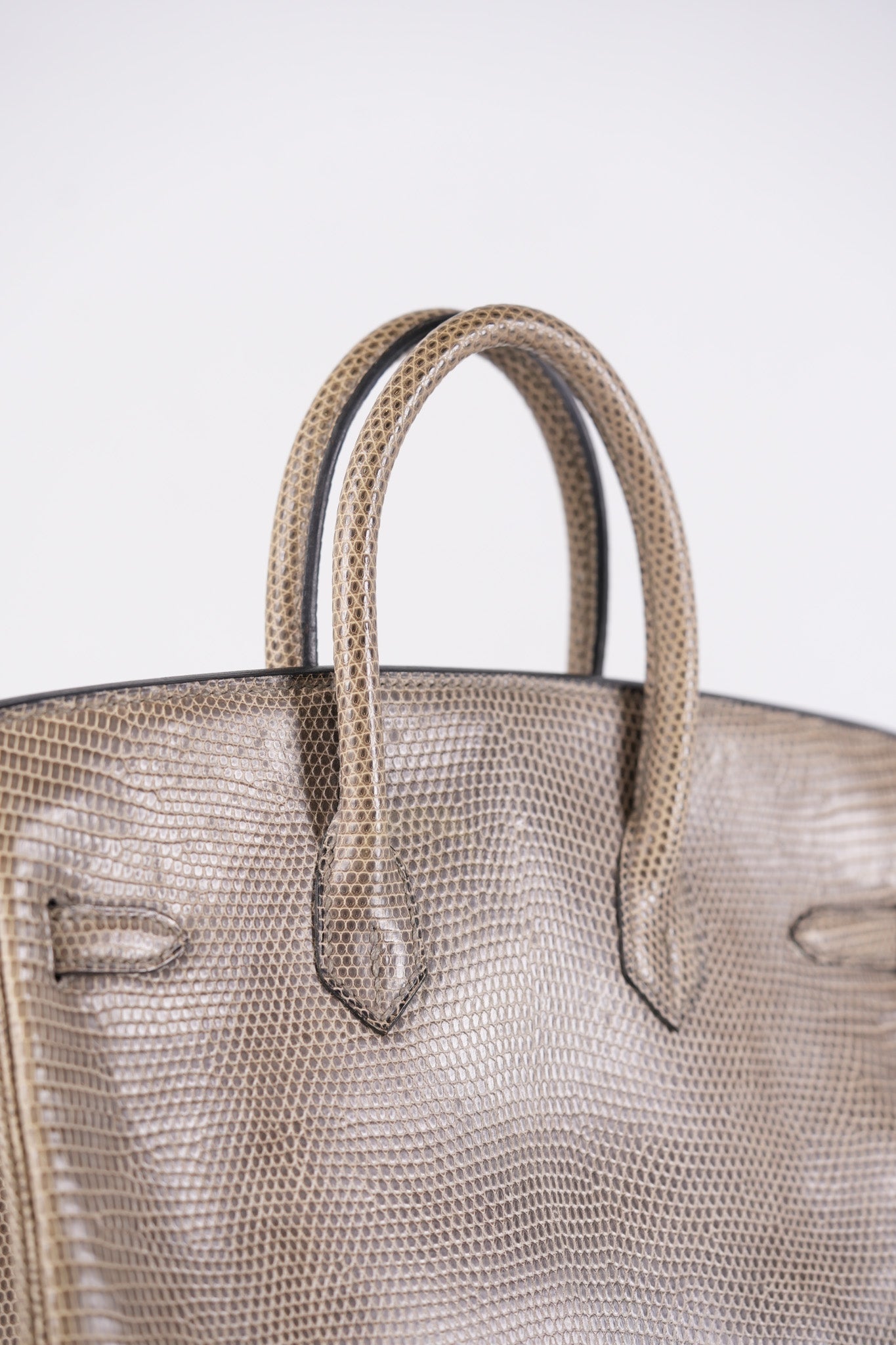 Birkin 25 Lizard Gris Tourterelle Gold hardware Stamp P (2012) | Purse Maison Luxury Bags Shop