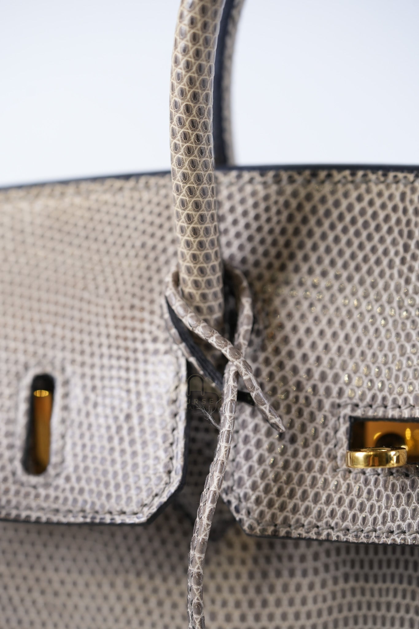 Birkin 25 Lizard Gris Tourterelle Gold hardware Stamp P (2012) | Purse Maison Luxury Bags Shop